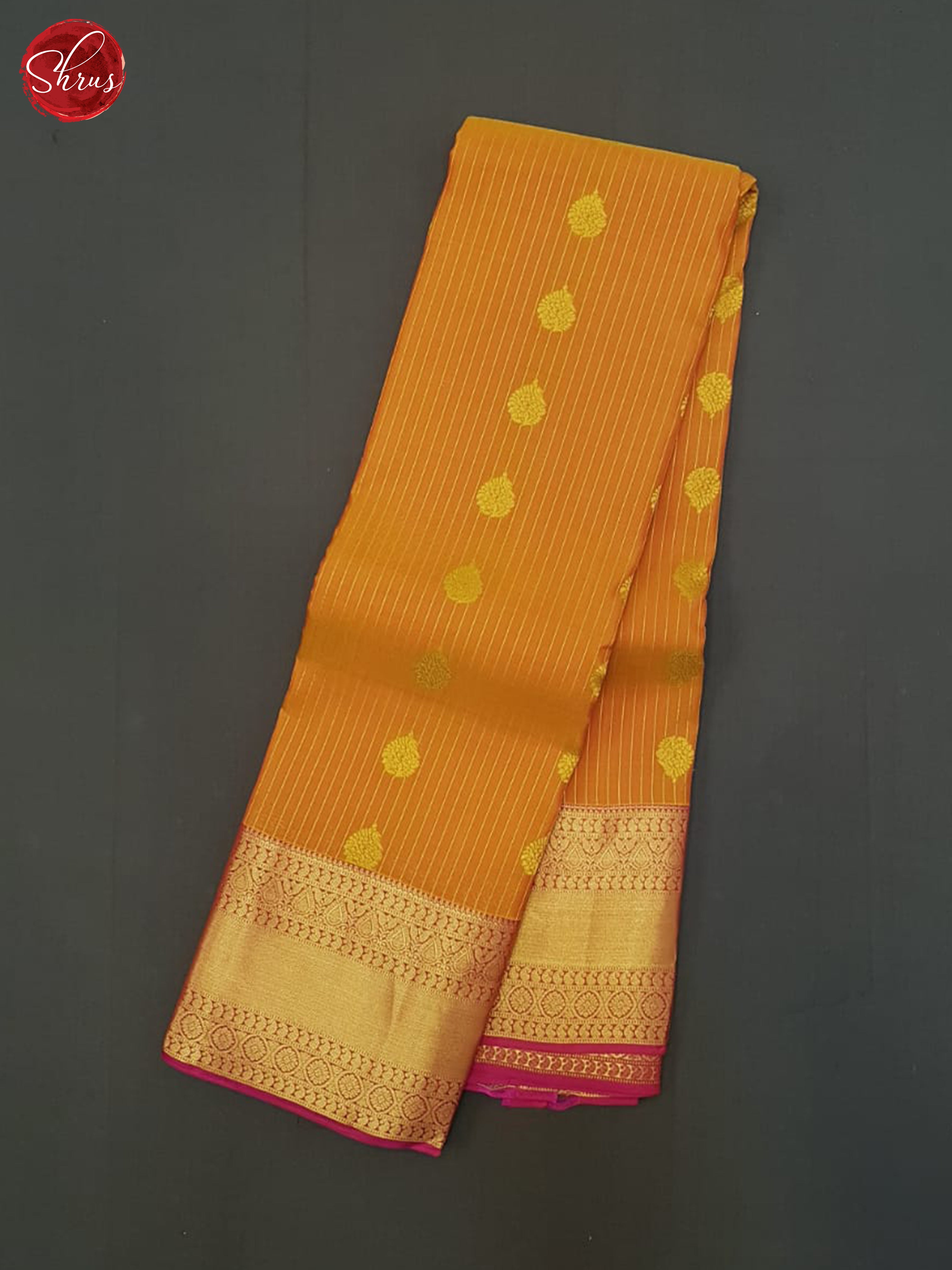 Orange And Pink- Kanchipuram Half-pure   Saree - Shop on ShrusEternity.com