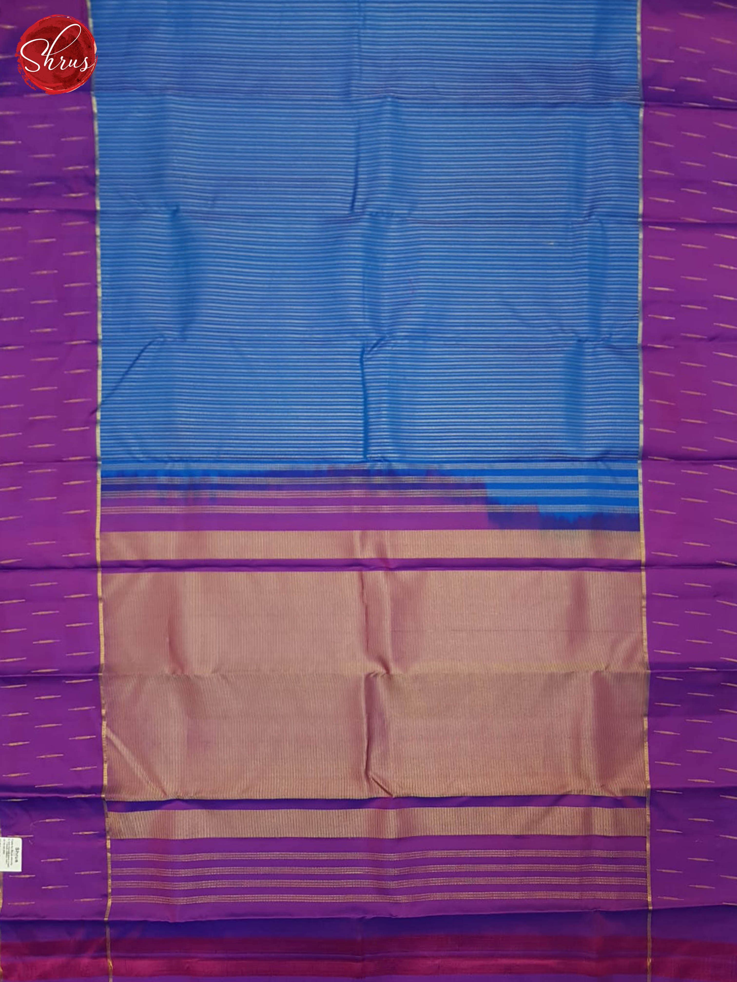 Blue And Purple - Kanchipuram silk Saree - Shop on ShrusEternity.com