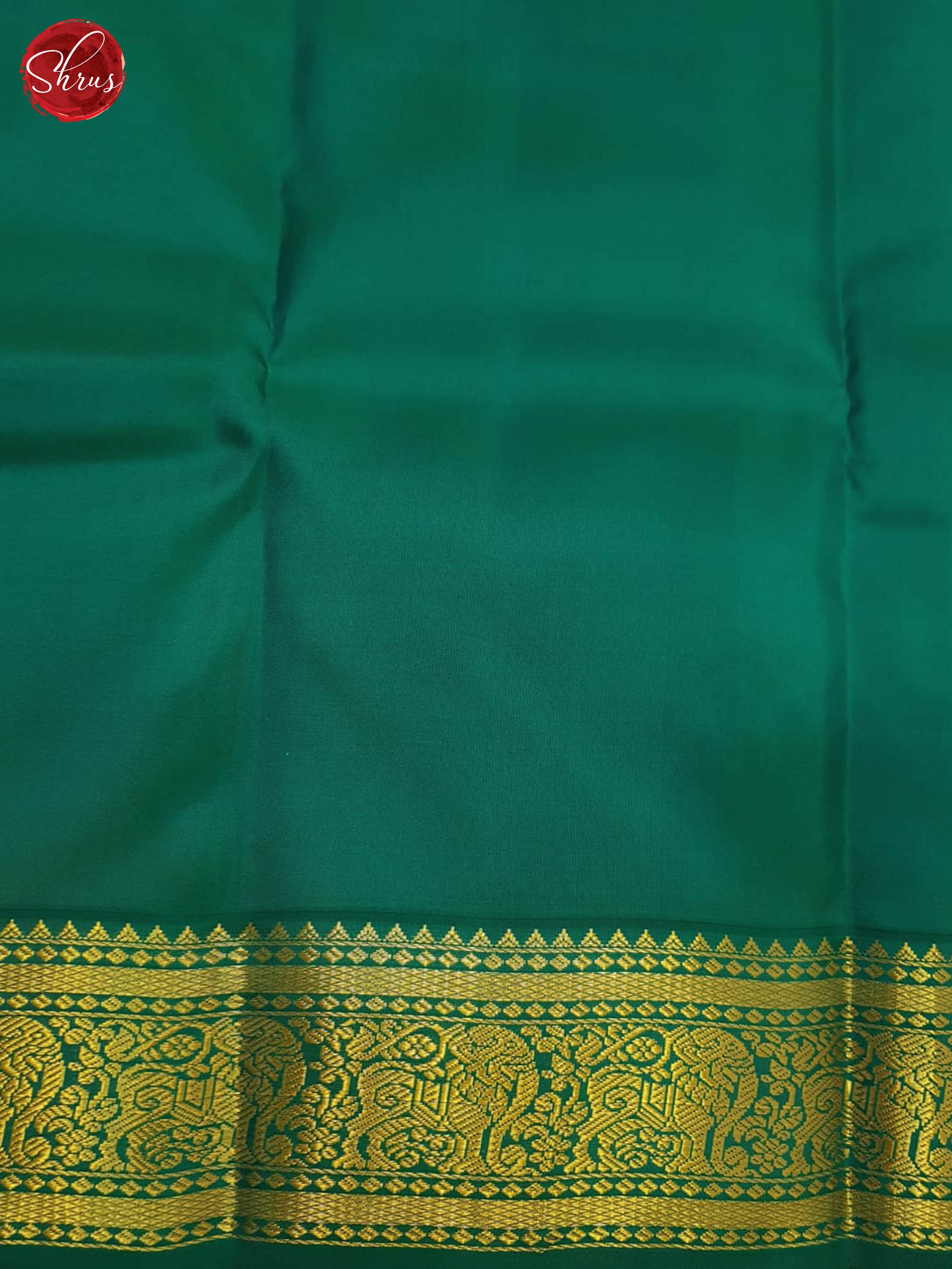 Cream And Green - Kanchipuram silk Saree - Shop on ShrusEternity.com