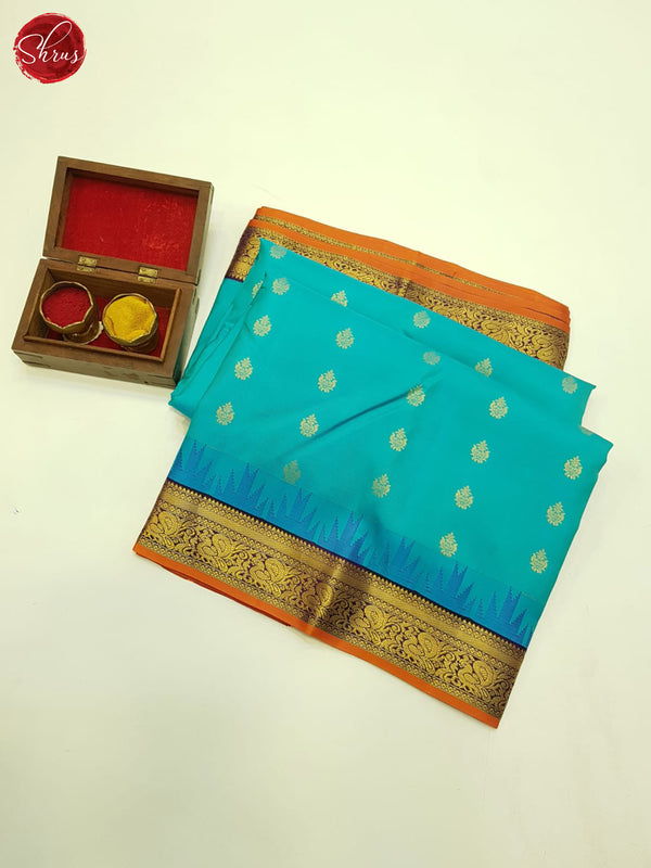 Blue And Purple - Kanchipuram silk Saree - Shop on ShrusEternity.com