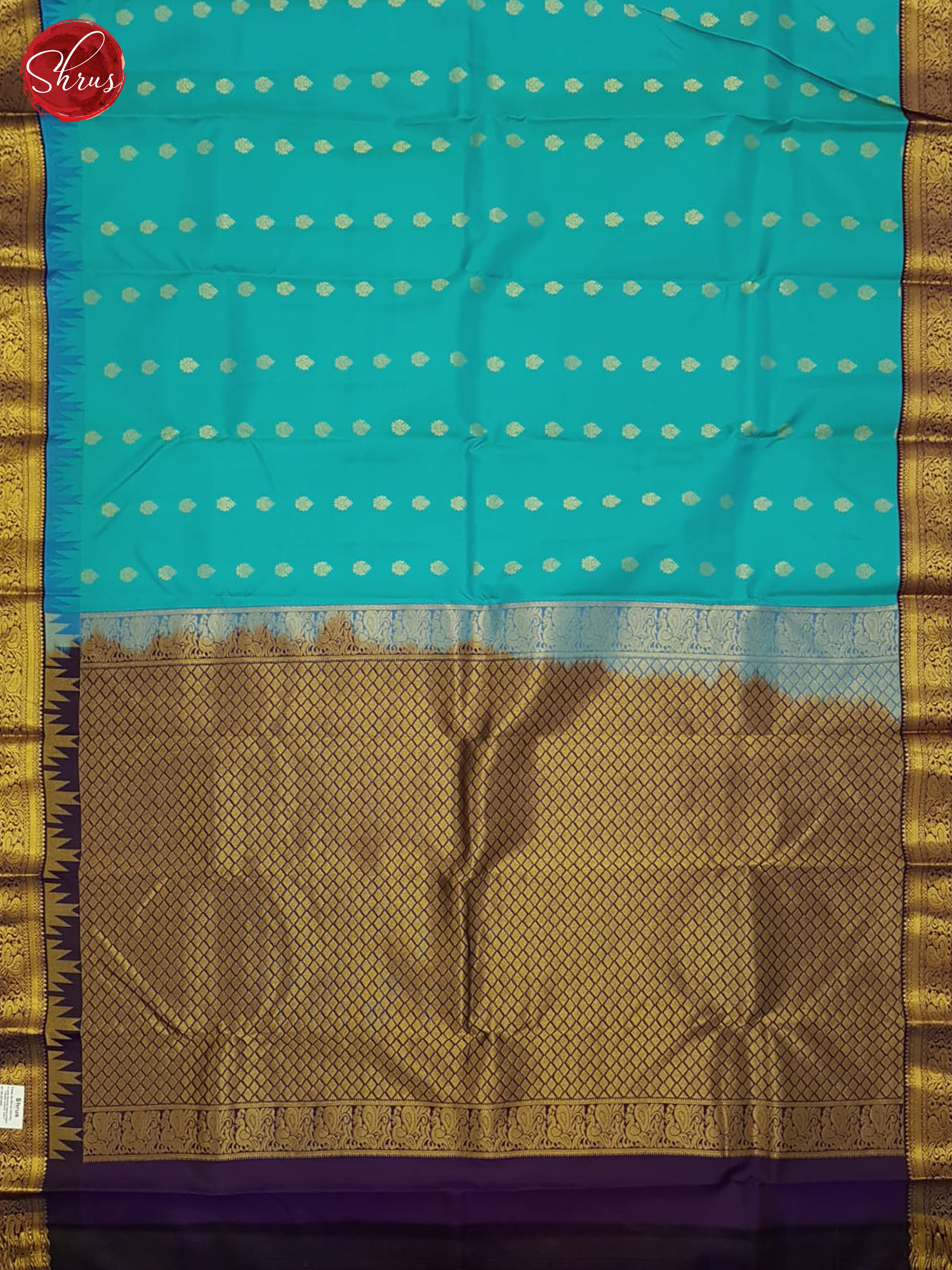 Blue And Purple - Kanchipuram silk Saree - Shop on ShrusEternity.com