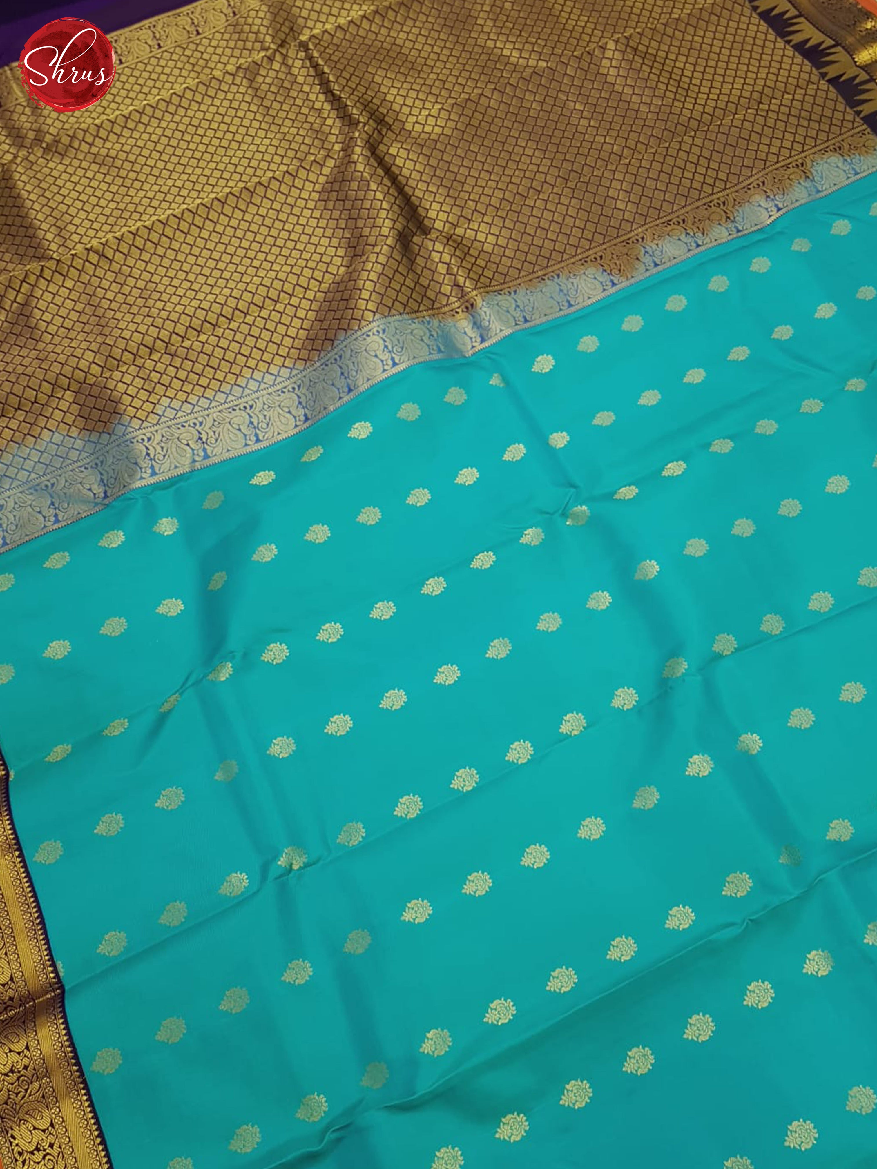 Blue And Purple - Kanchipuram silk Saree - Shop on ShrusEternity.com