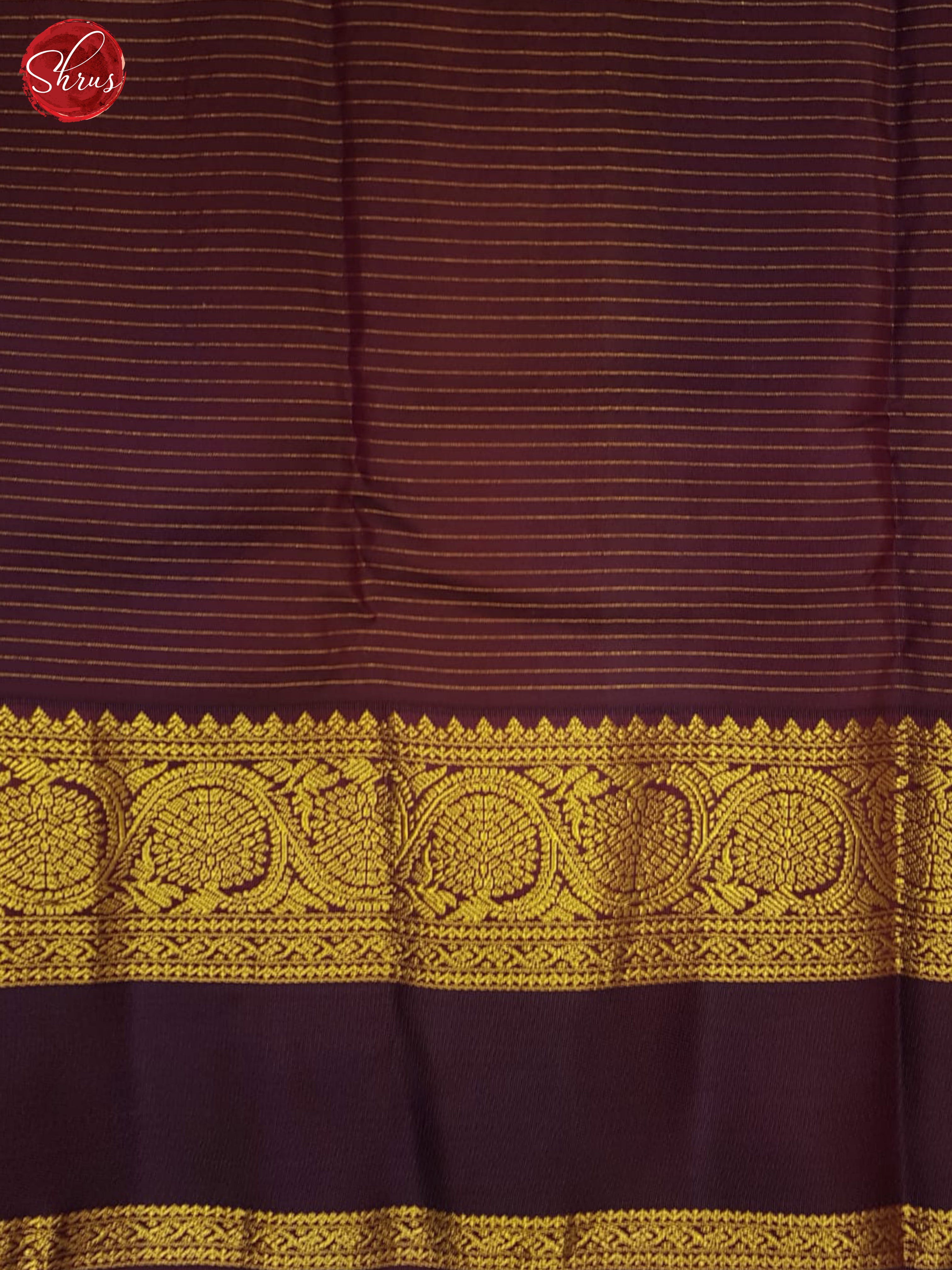 Cream And Wine - Kanchipuram silk Saree - Shop on ShrusEternity.com