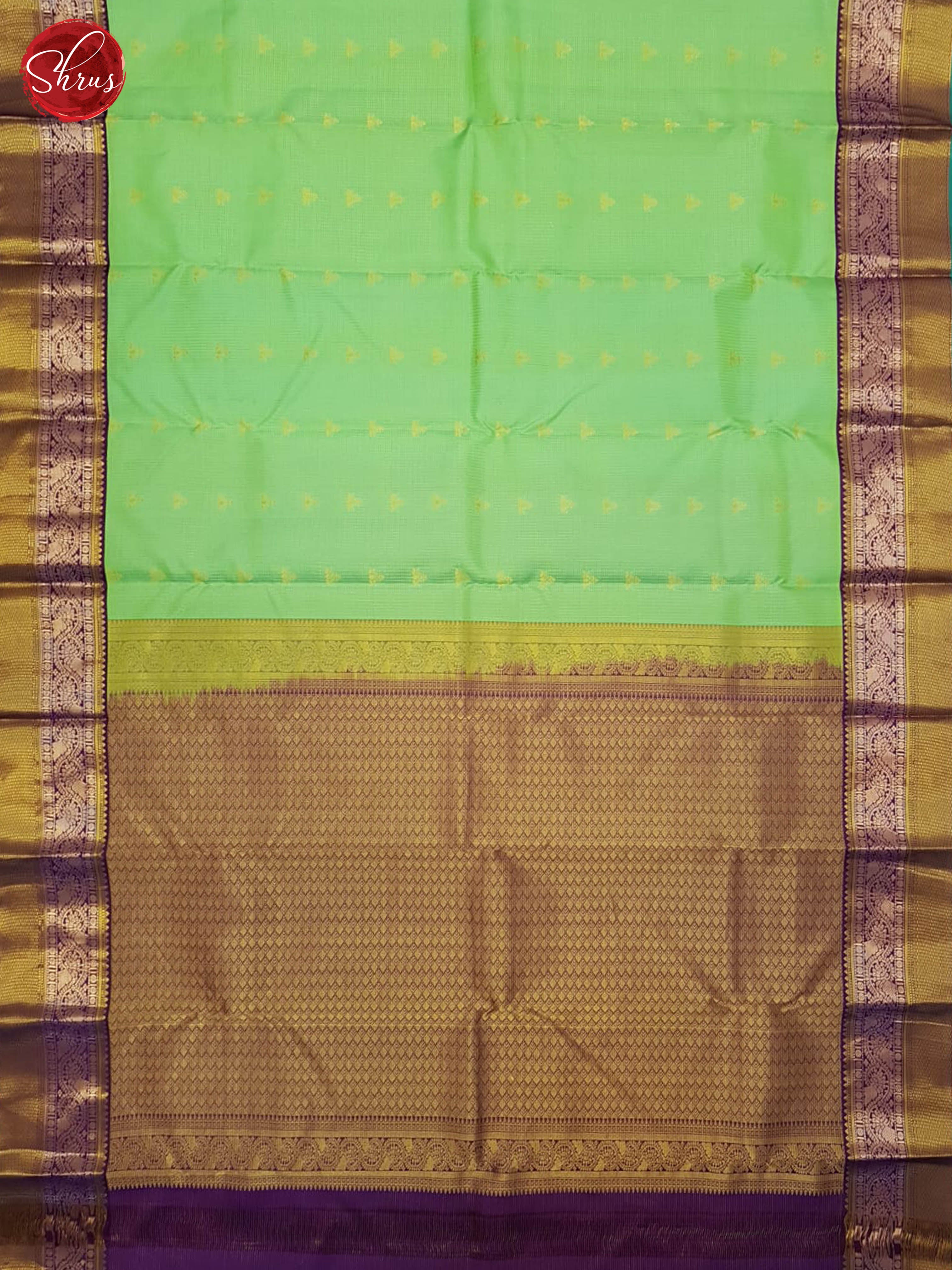 Green And Wine - Kanchipuram silk Saree - Shop on ShrusEternity.com