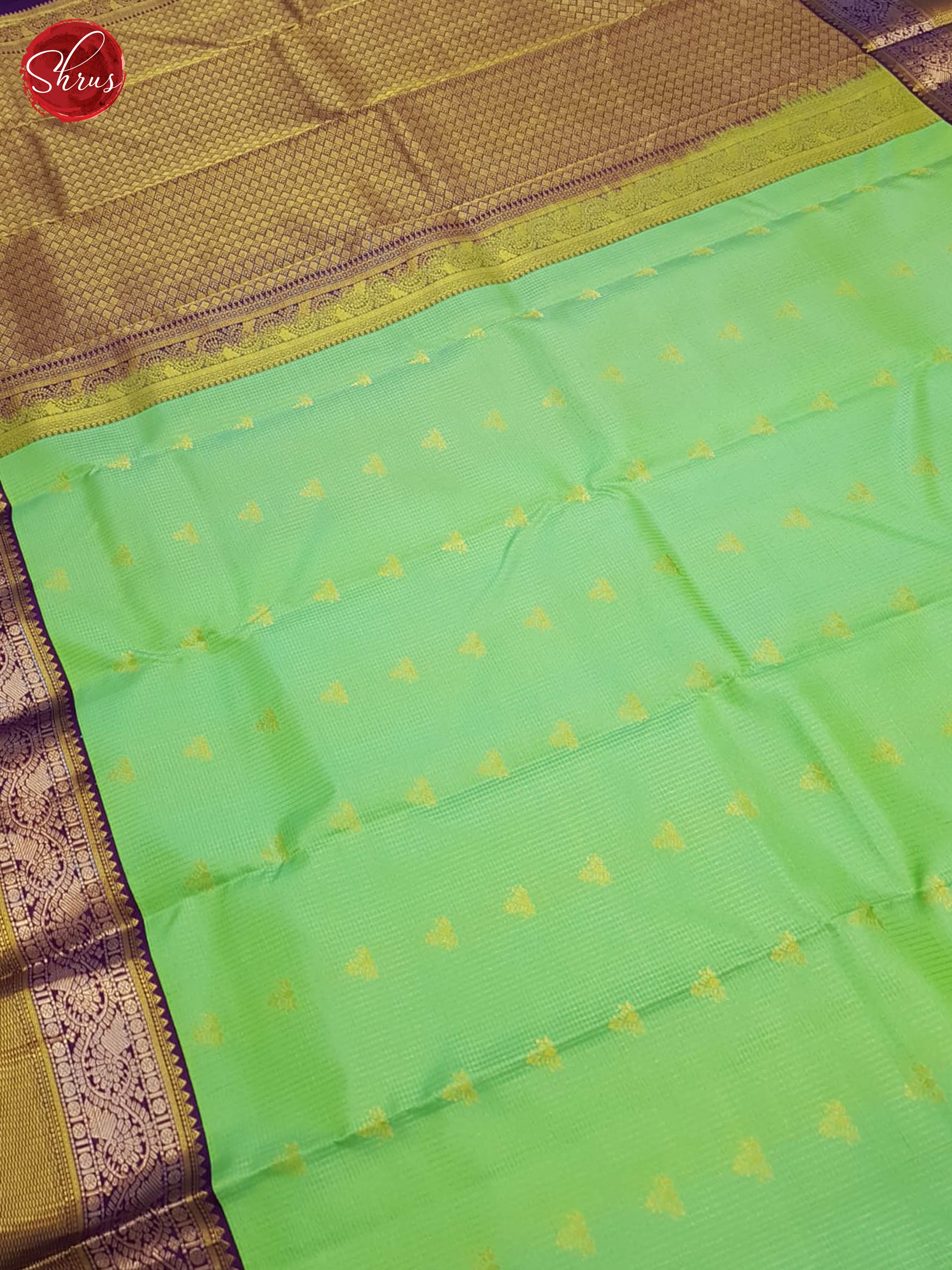 Green And Wine - Kanchipuram silk Saree - Shop on ShrusEternity.com