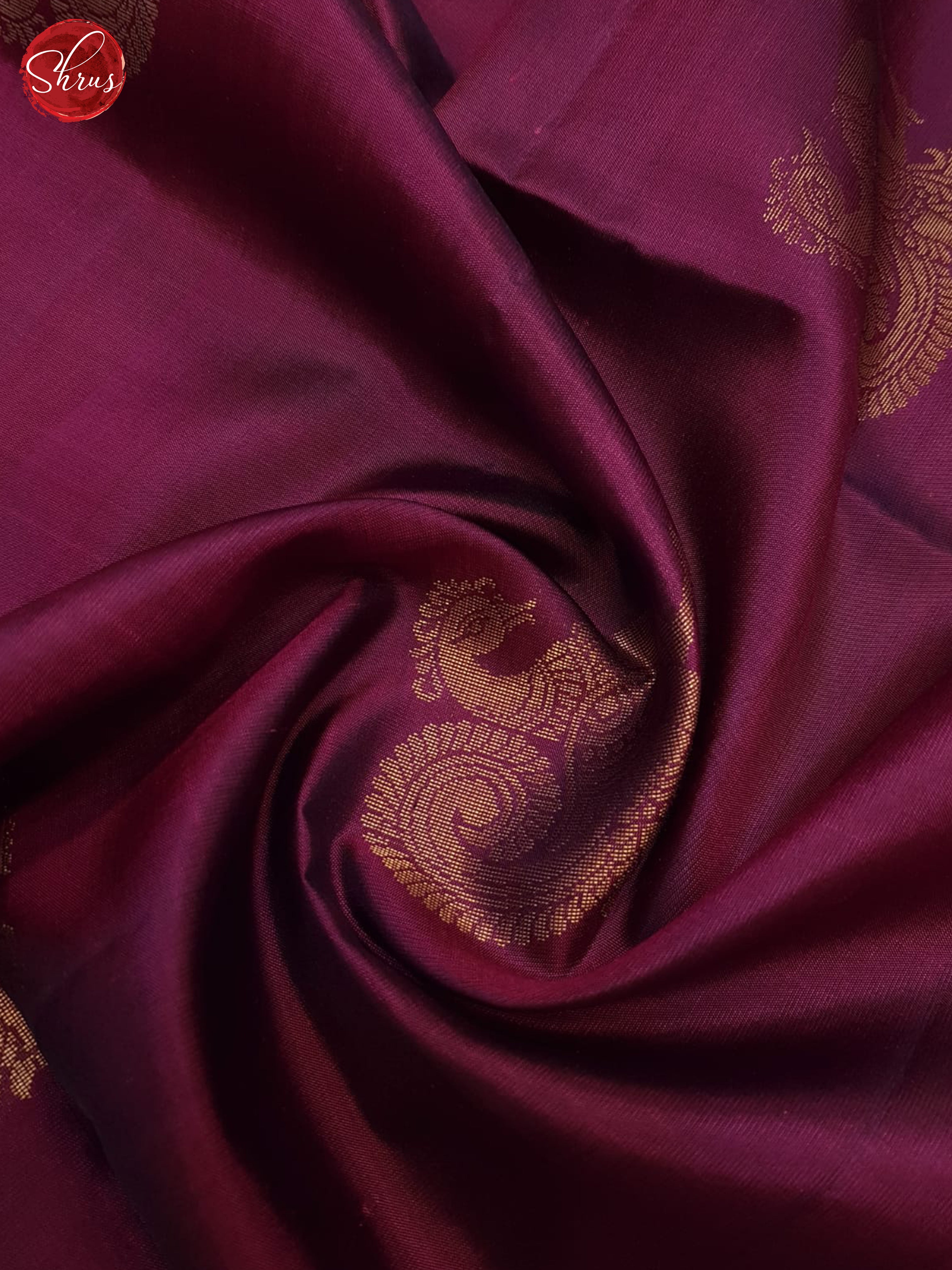 Wine And Orange- Soft Silk Saree - Shop on ShrusEternity.com