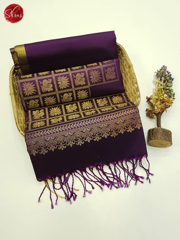 Purple(Single Tone)- Soft silk Saree - Shop on ShrusEternity.com