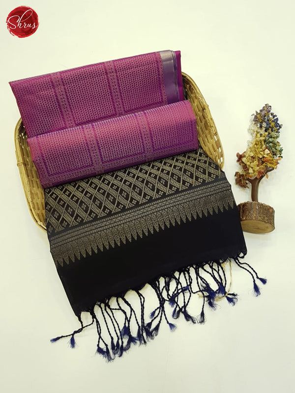 Purple And Blue - Soft Silk Saree - Shop on ShrusEternity.com