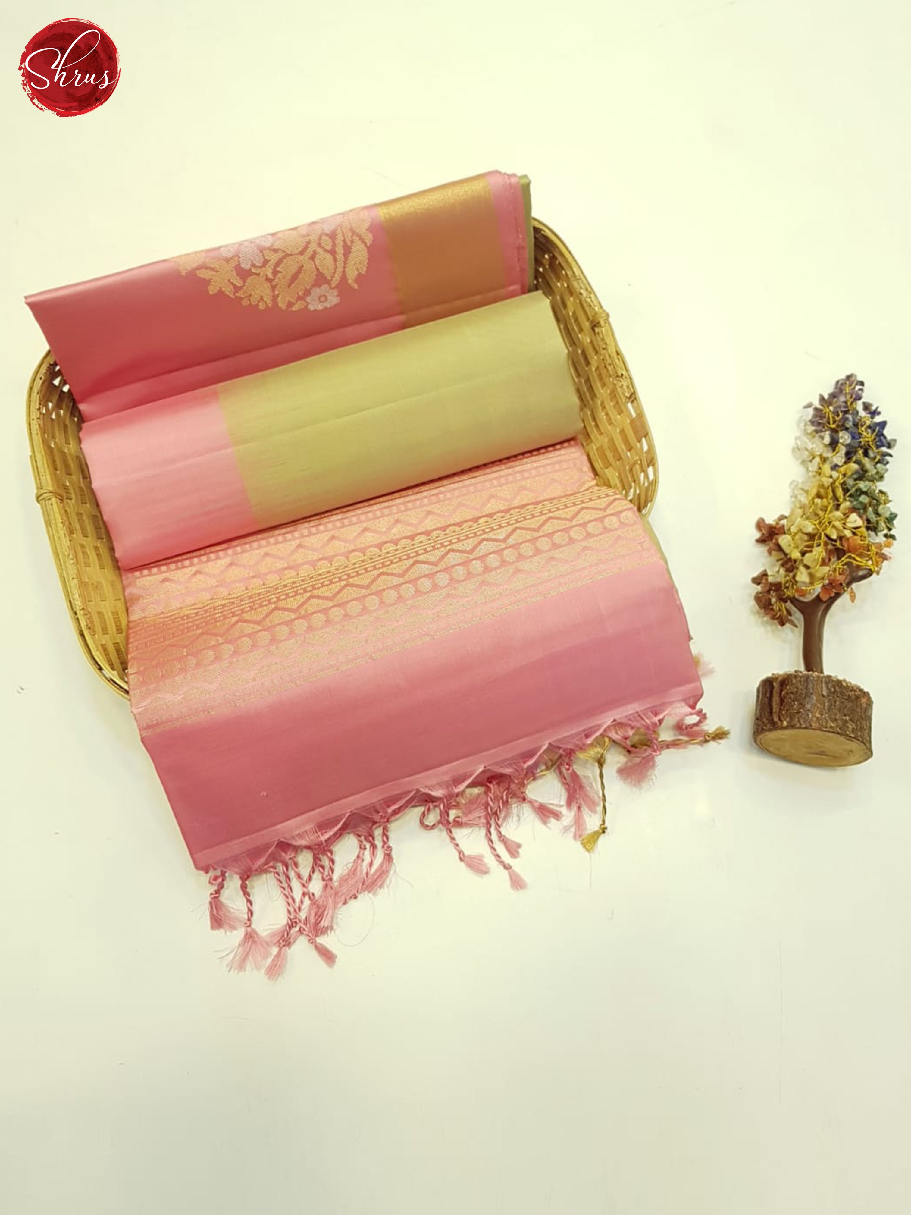 Green & Pink - Soft Silk Saree - Shop on ShrusEternity.com