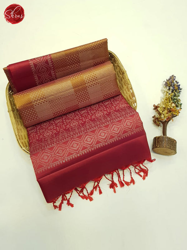 Honey & Red - Soft Silk Saree - Shop on ShrusEternity.com