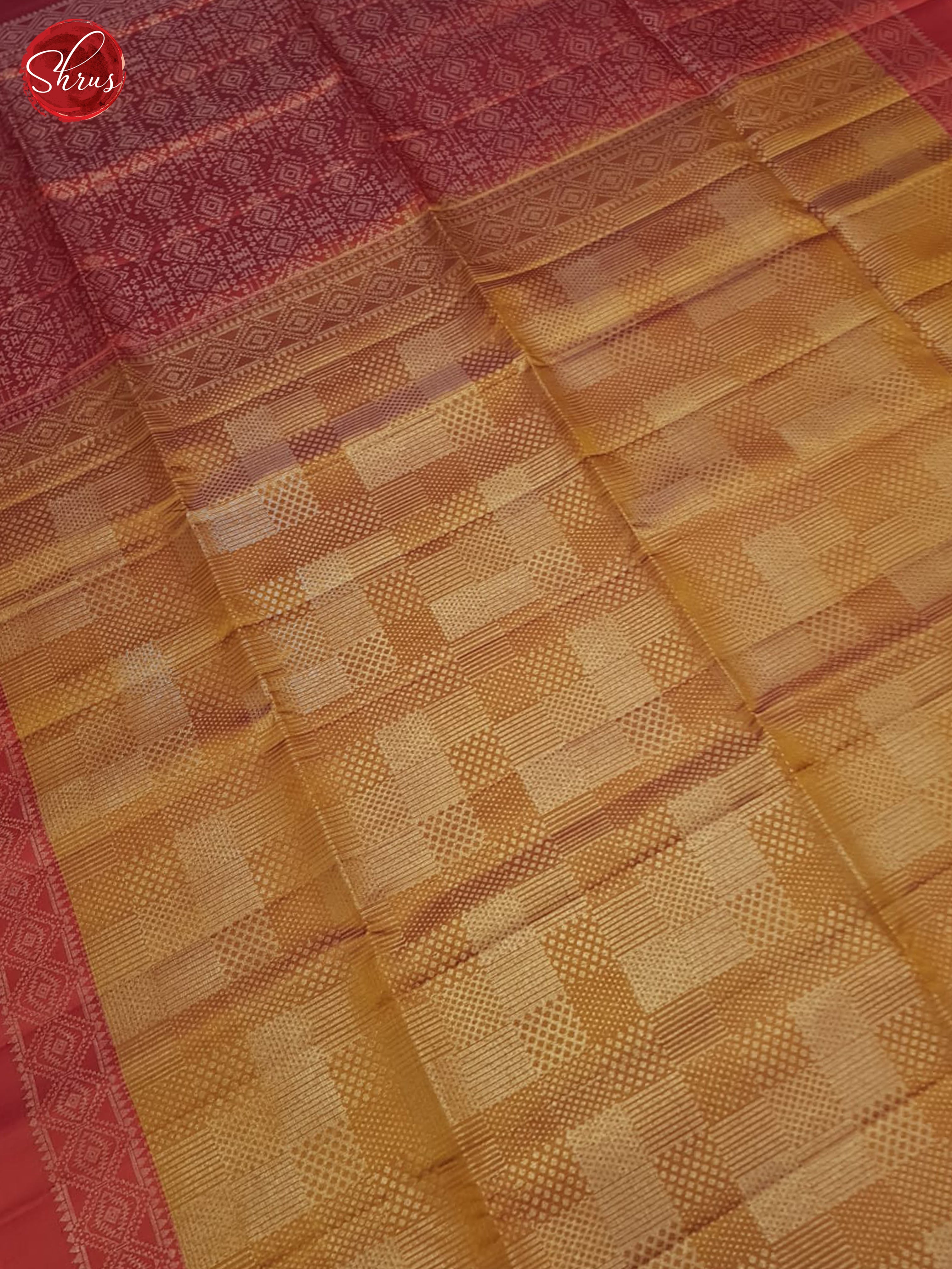 Honey & Red - Soft Silk Saree - Shop on ShrusEternity.com