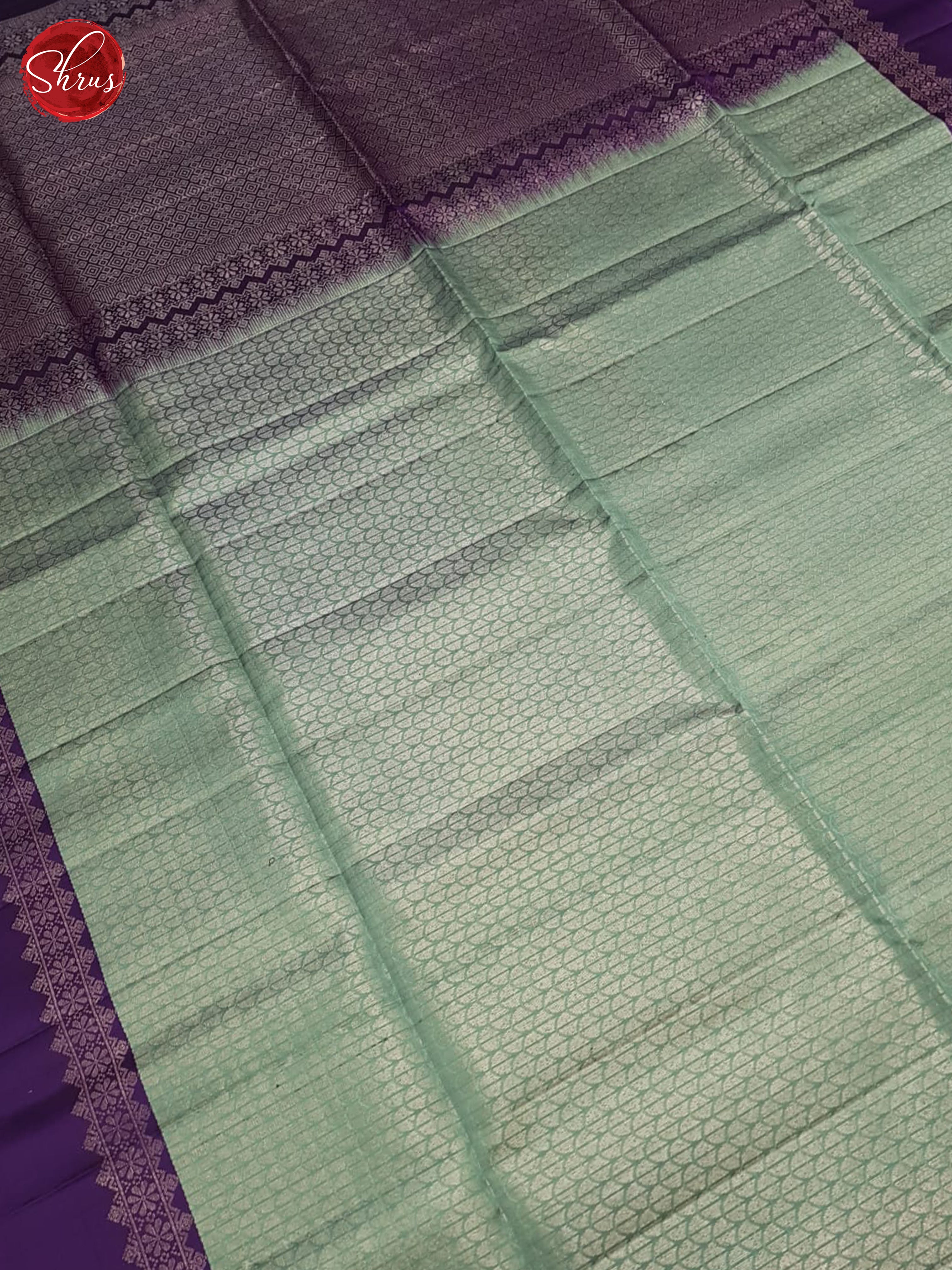 Teal Green & Eggplant - Soft Silk Saree - Shop on ShrusEternity.com