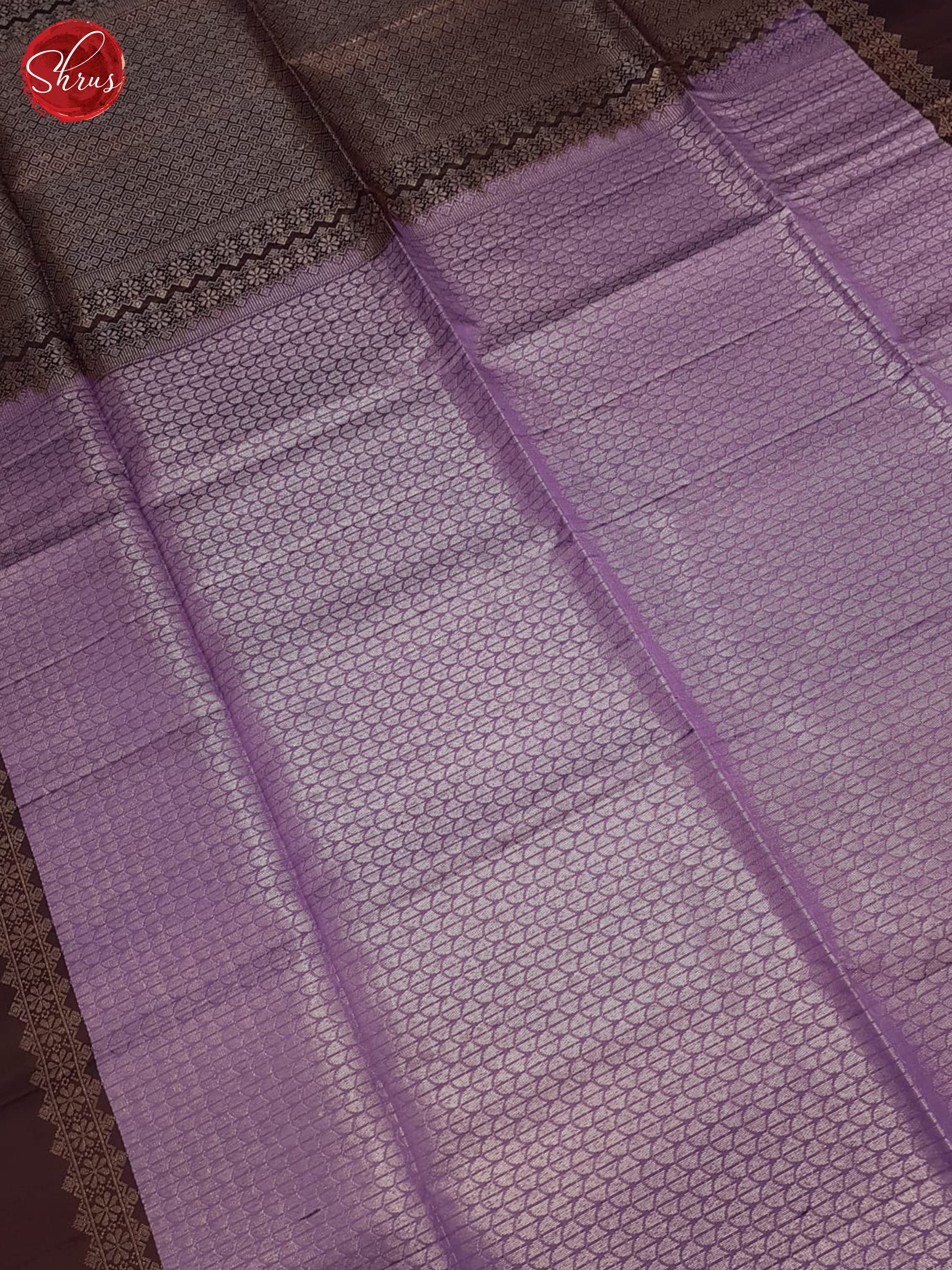 Lavender & Brown- Soft Silk Saree - Shop on ShrusEternity.com