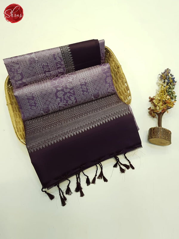 Lavender & Wine - Soft Silk Saree - Shop on ShrusEternity.com
