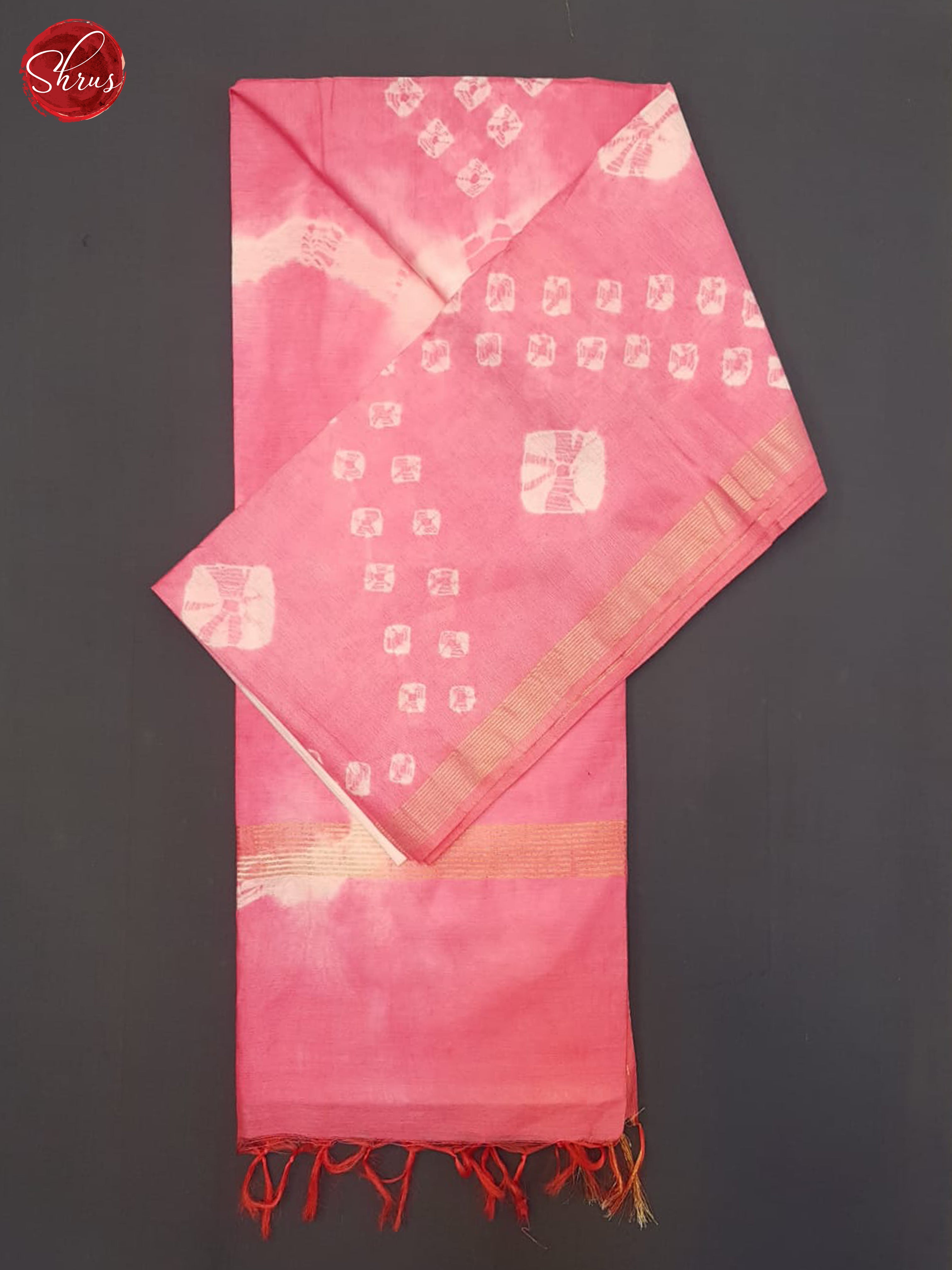 Pink & Cream - Shibori saree - Shop on ShrusEternity.com