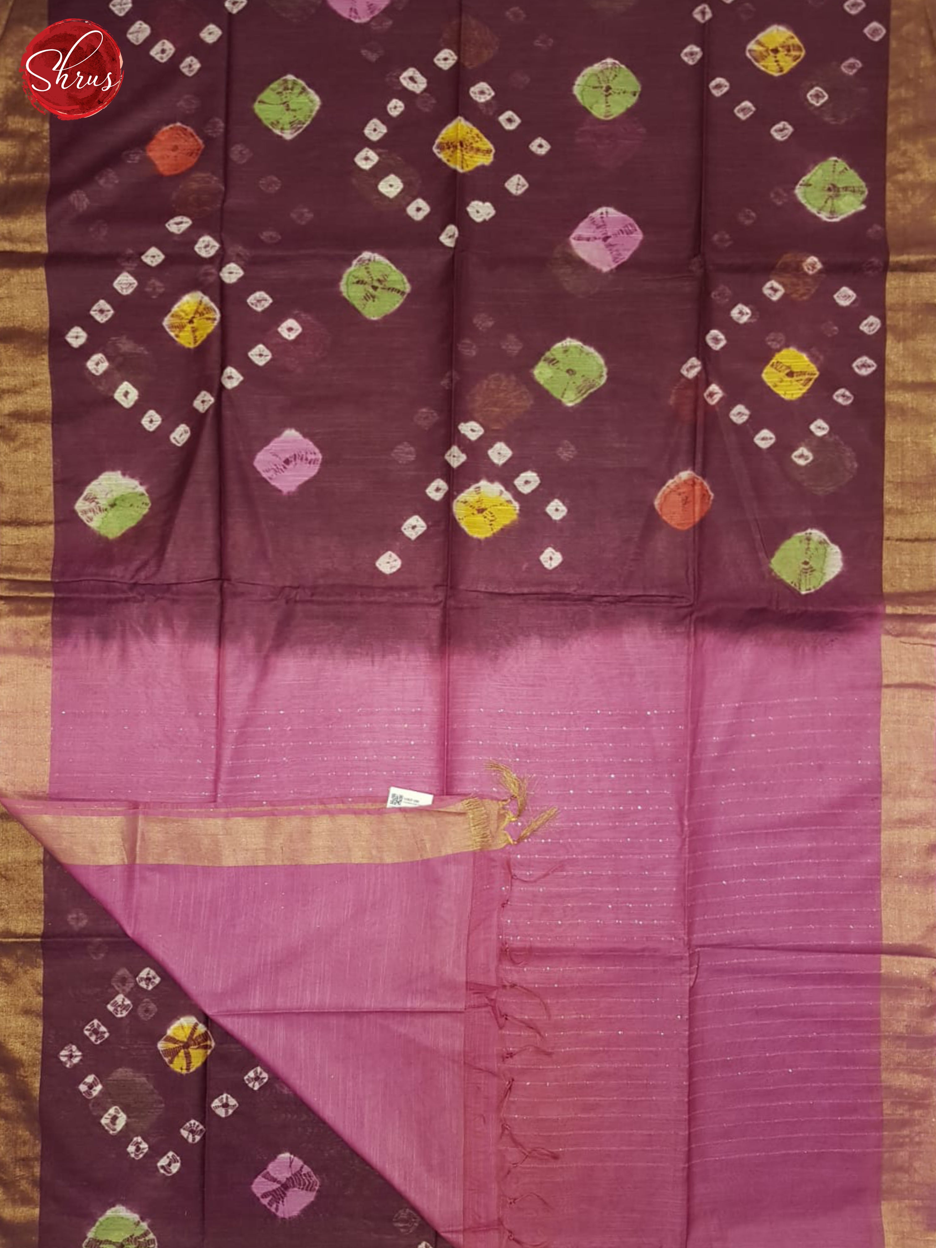 Wine And Pink- Shibori Saree - Shop on ShrusEternity.com