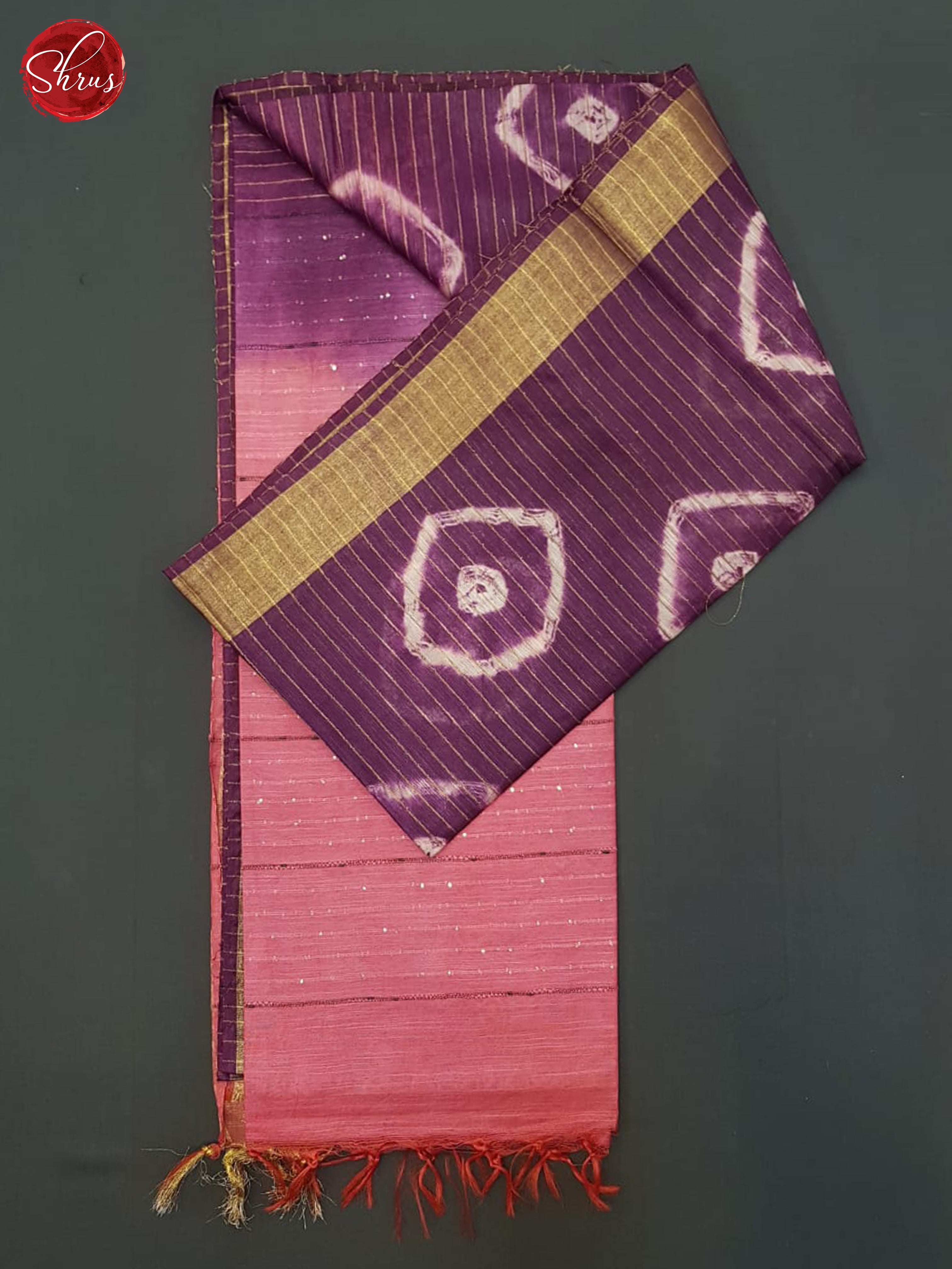 Wine And Pink- Shibori Saree - Shop on ShrusEternity.com