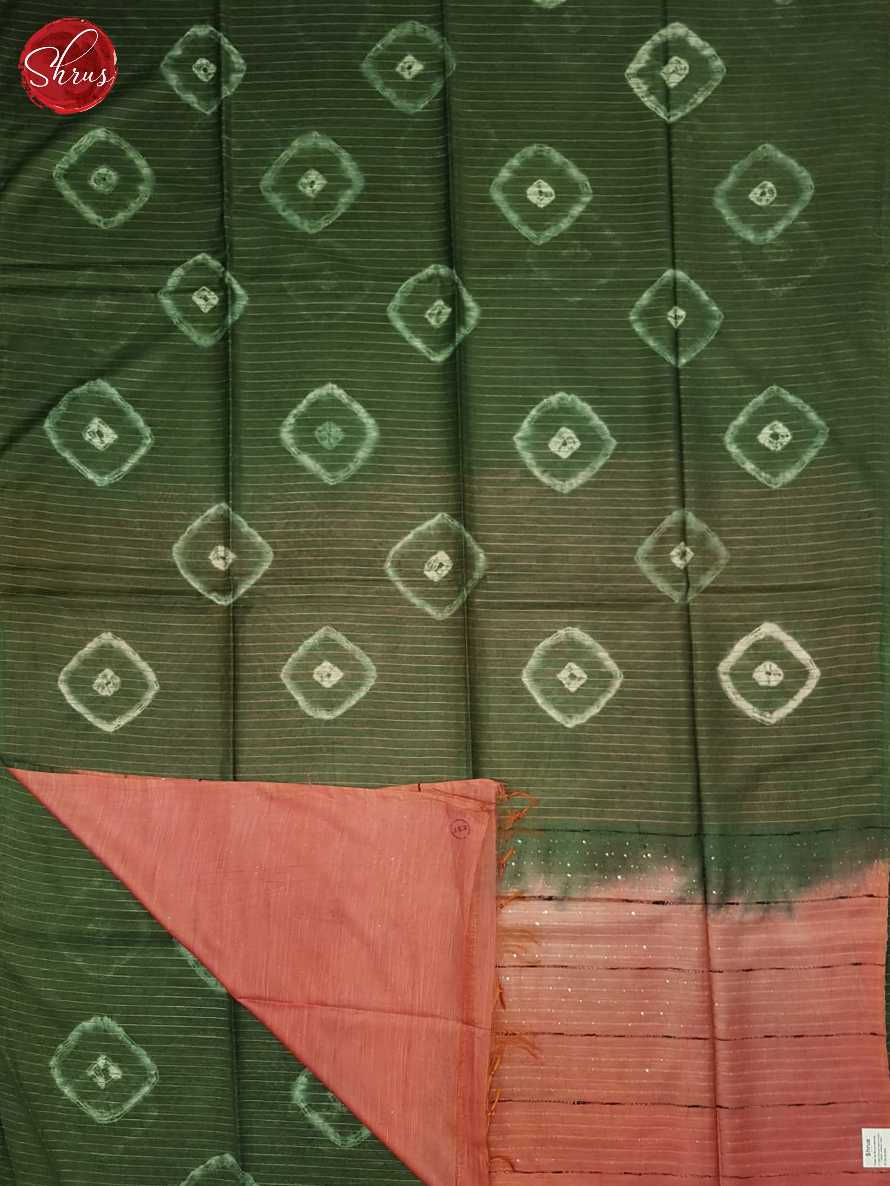 Green And Pink- Shibori Saree - Shop on ShrusEternity.com