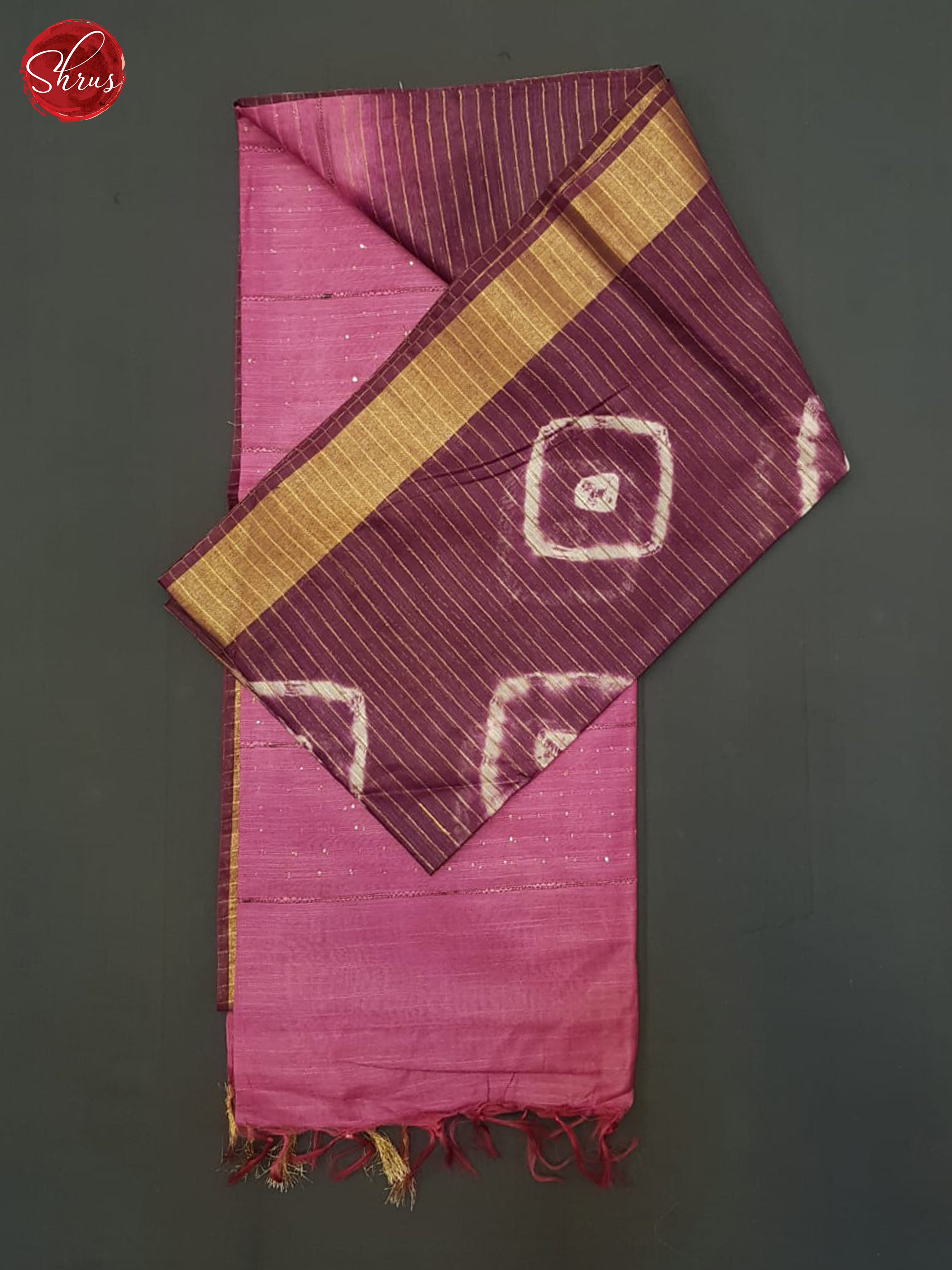 Wine And Pink- Shibori Saree - Shop on ShrusEternity.com