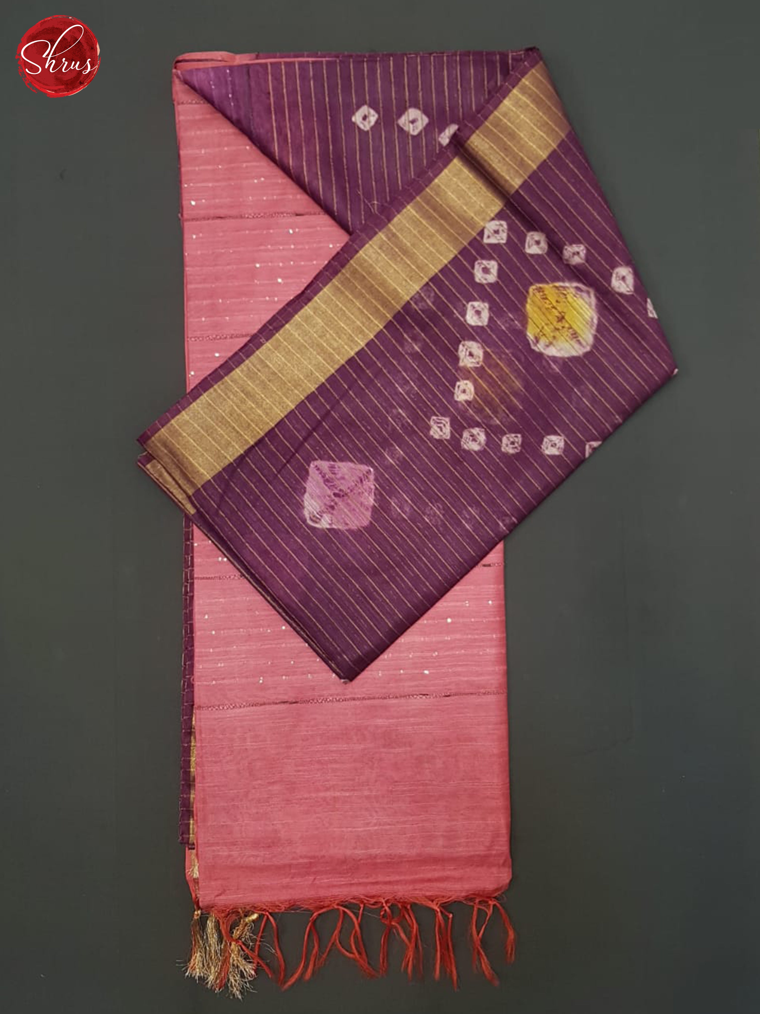 Wine And Pink- shibori saree - Shop on ShrusEternity.com