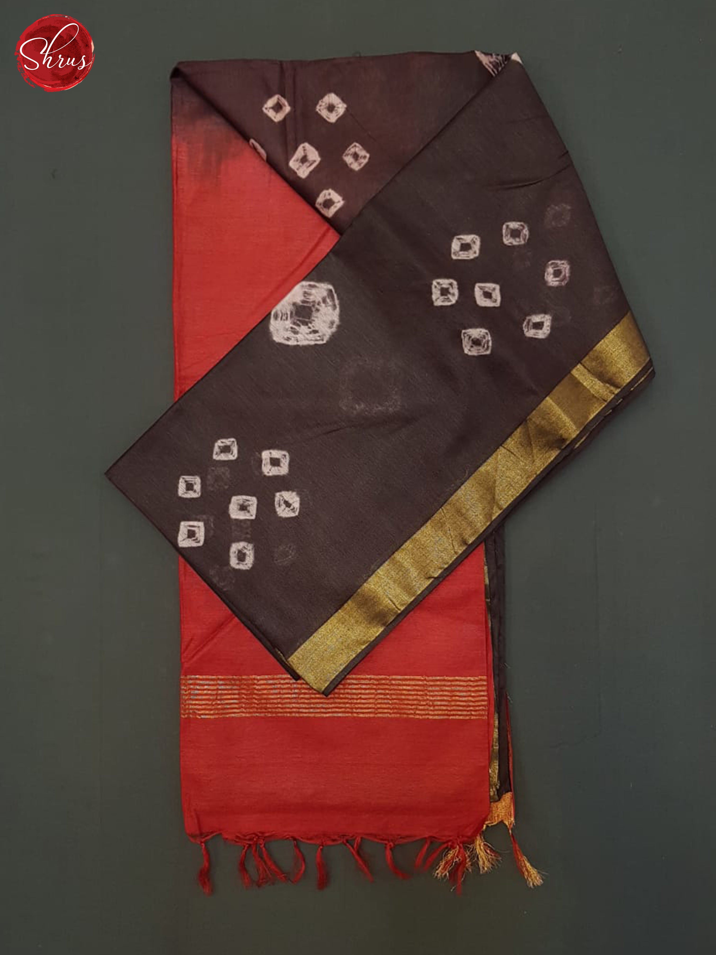 Wine And Red- Shibori saree - Shop on ShrusEternity.com