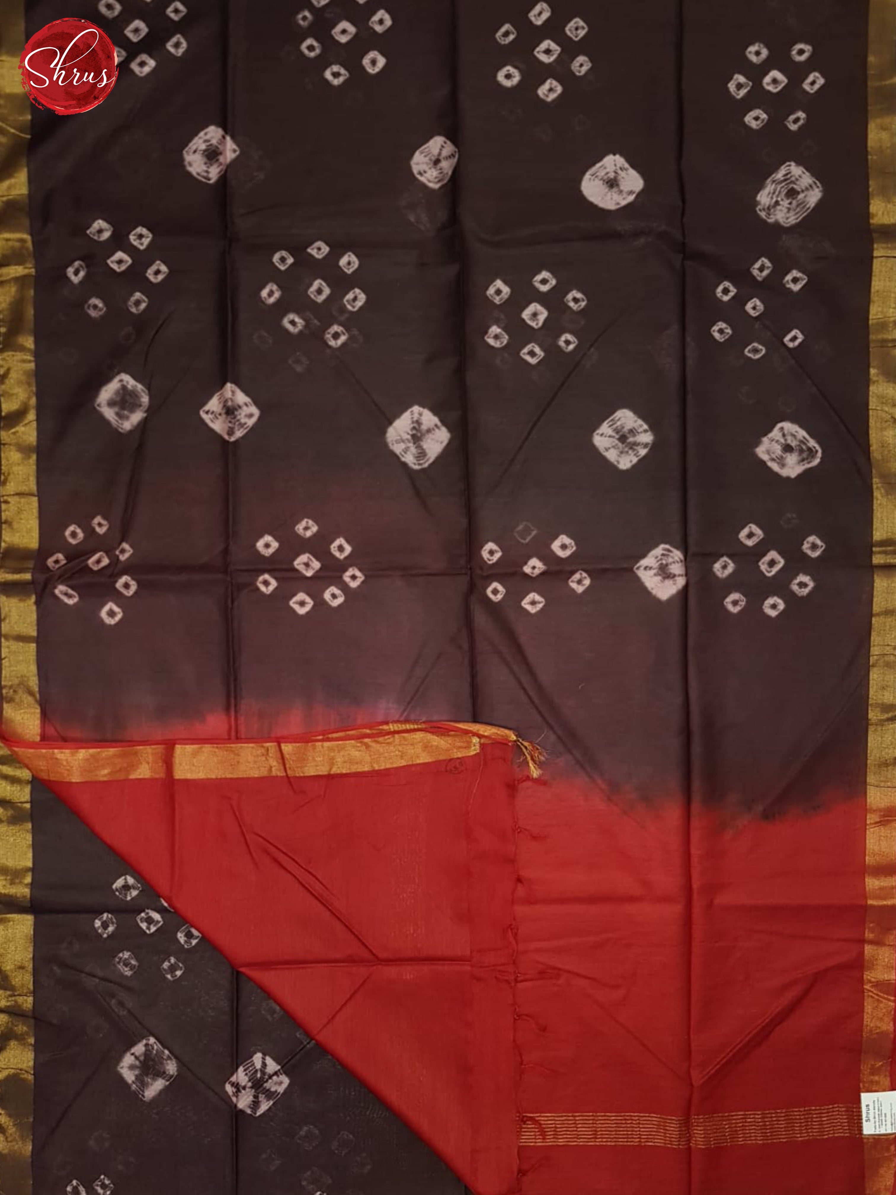 Wine And Red- Shibori saree - Shop on ShrusEternity.com