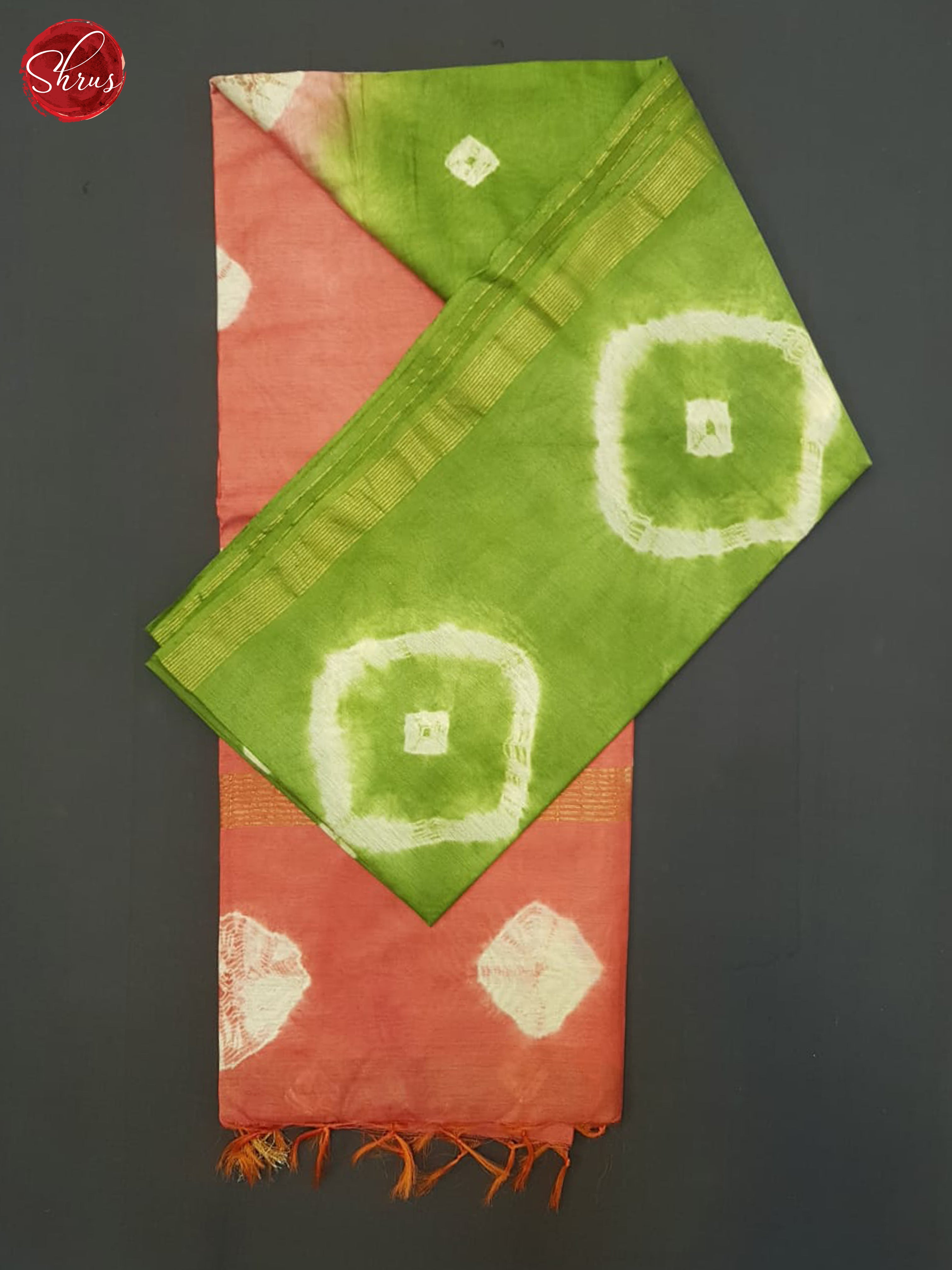 Green And Pink- Shibori Saree - Shop on ShrusEternity.com