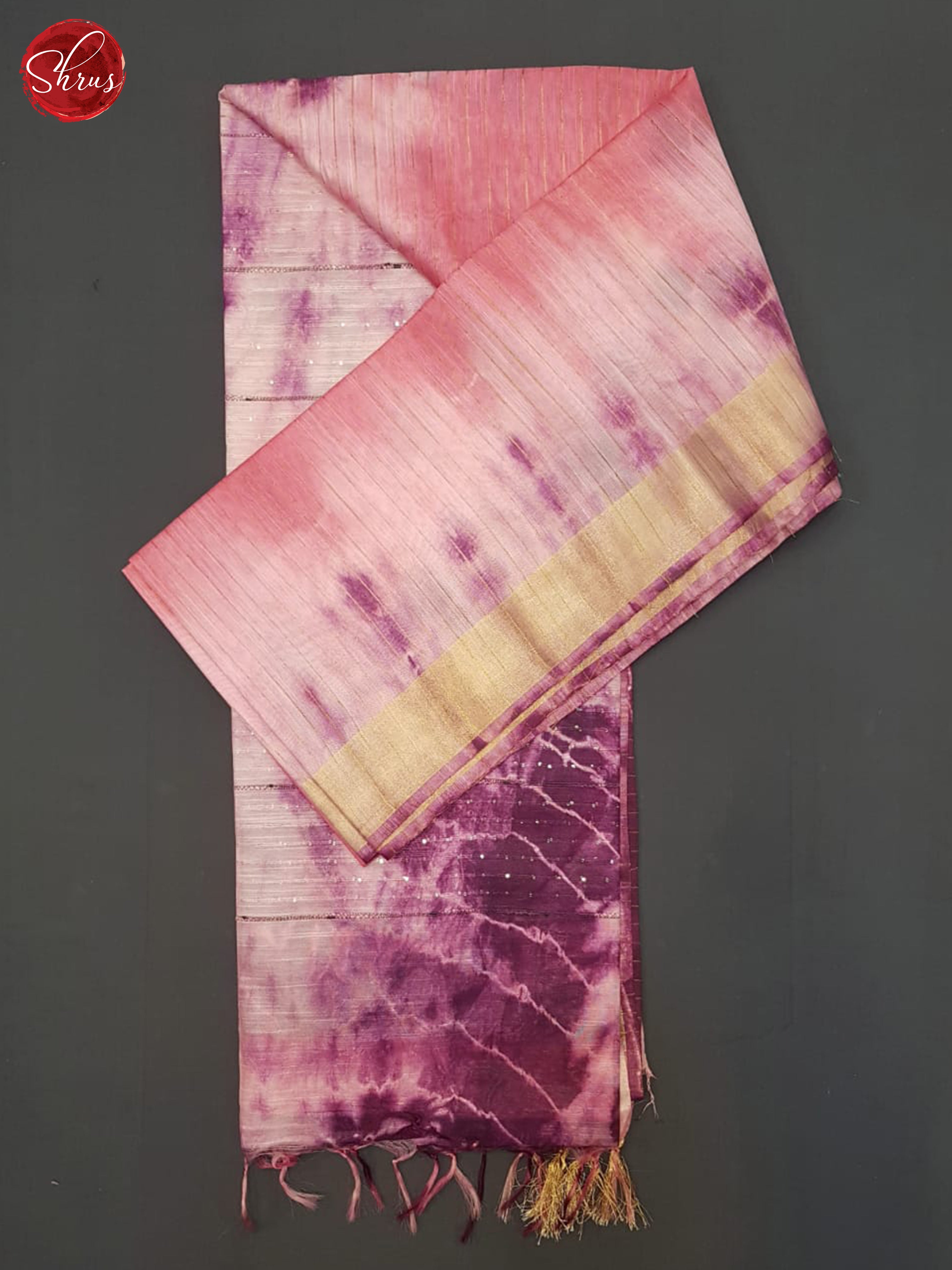 Pink And Wine- Shibori Saree - Shop on ShrusEternity.com