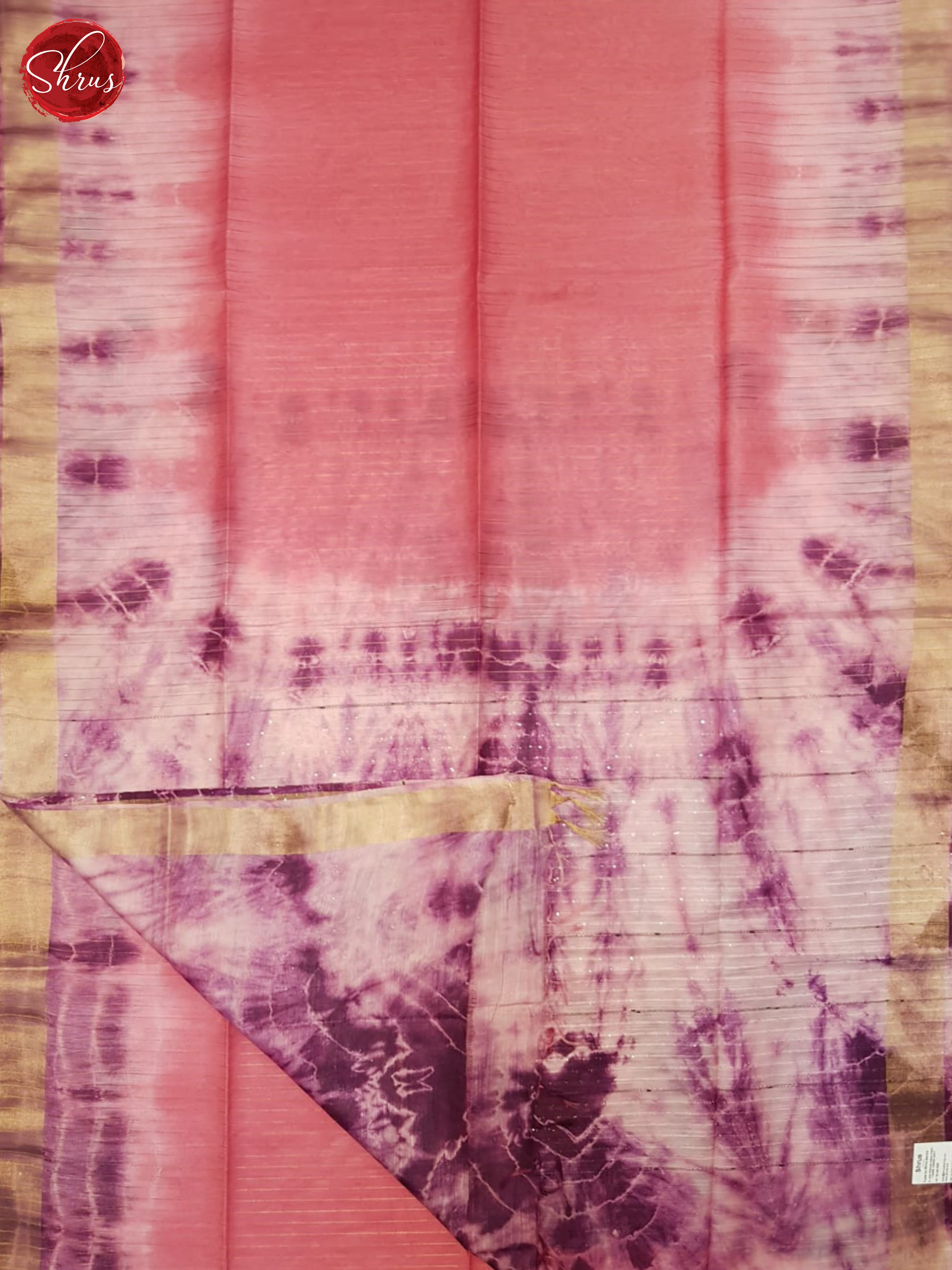 Pink And Wine- Shibori Saree - Shop on ShrusEternity.com