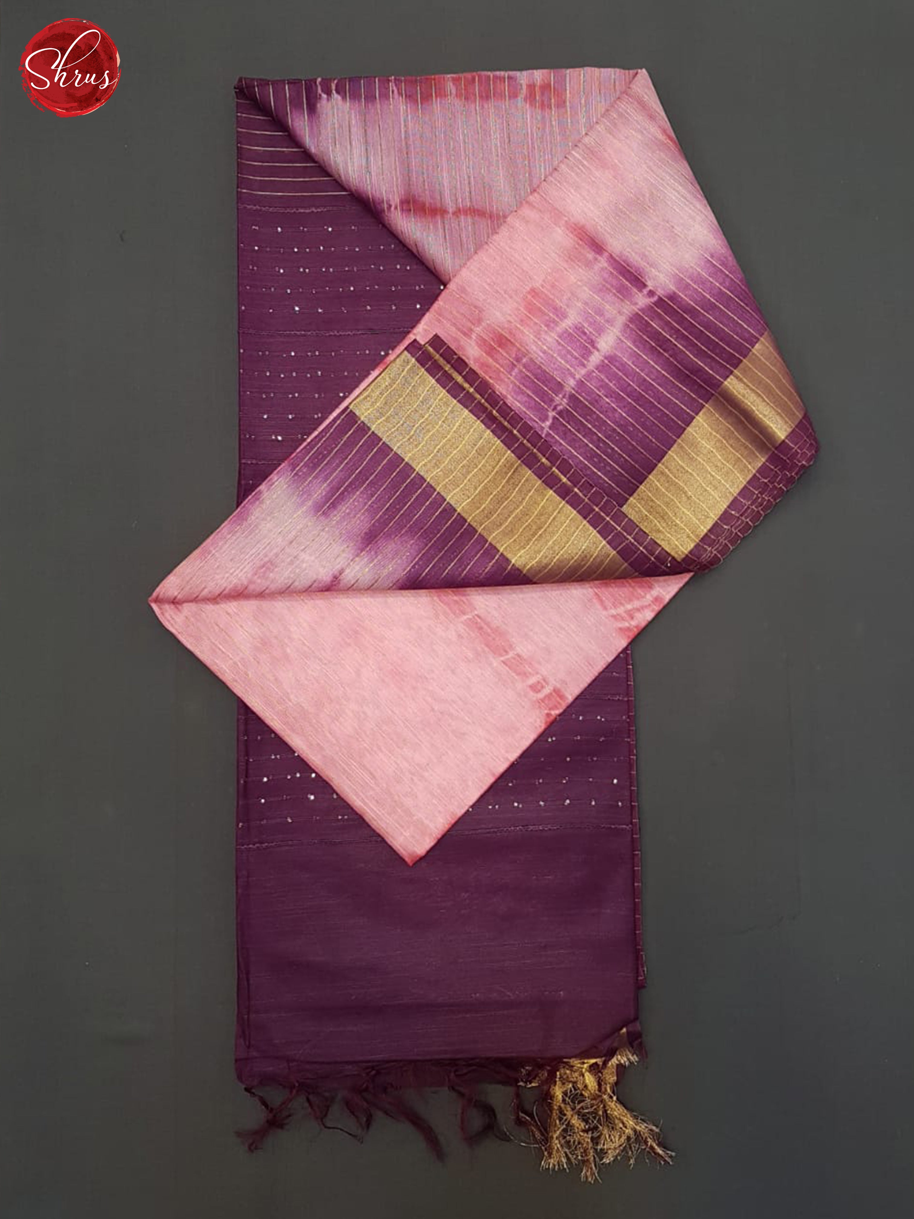 Pink And Wine - Shibori saree - Shop on ShrusEternity.com