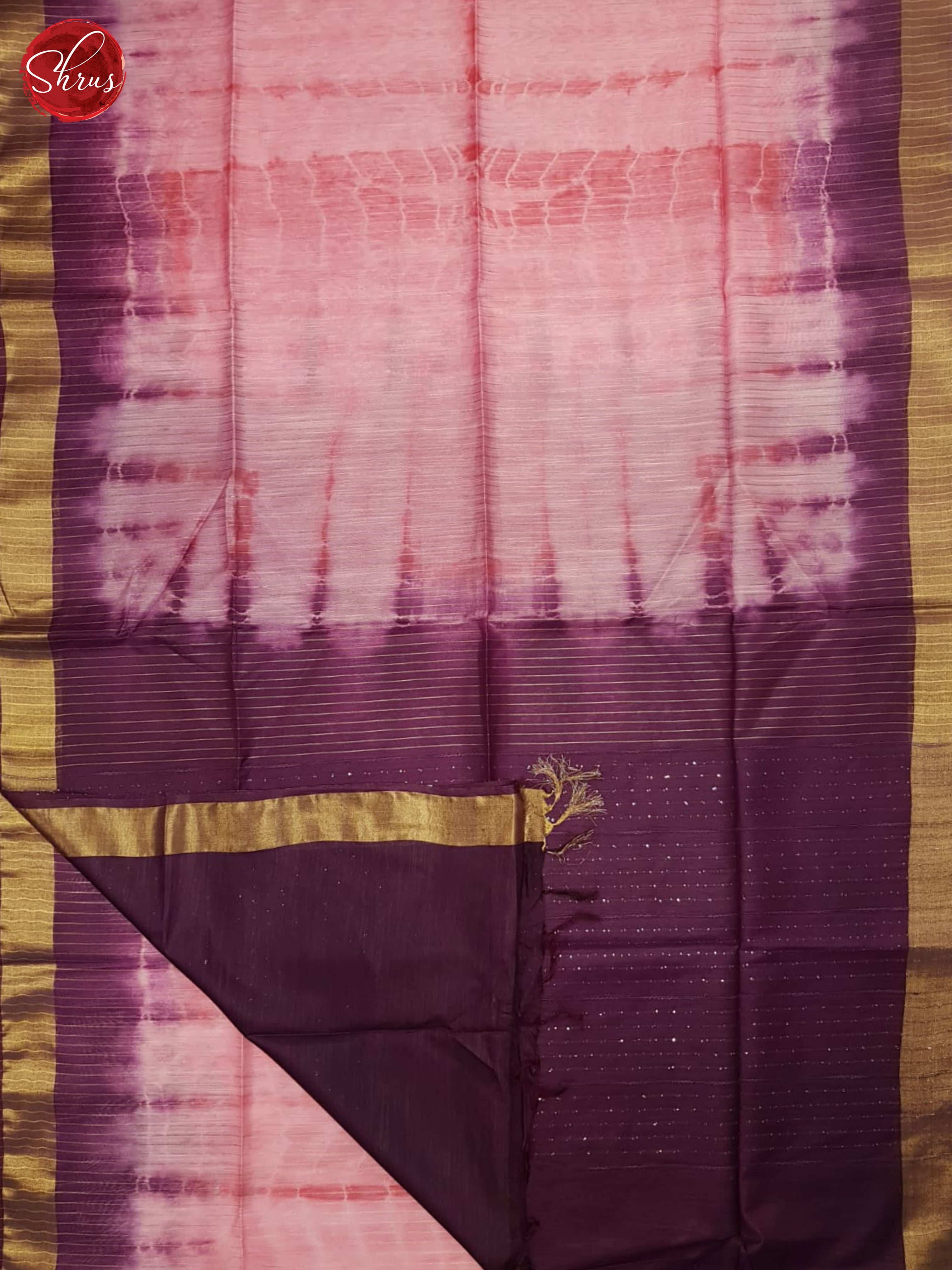 Pink And Wine - Shibori saree - Shop on ShrusEternity.com