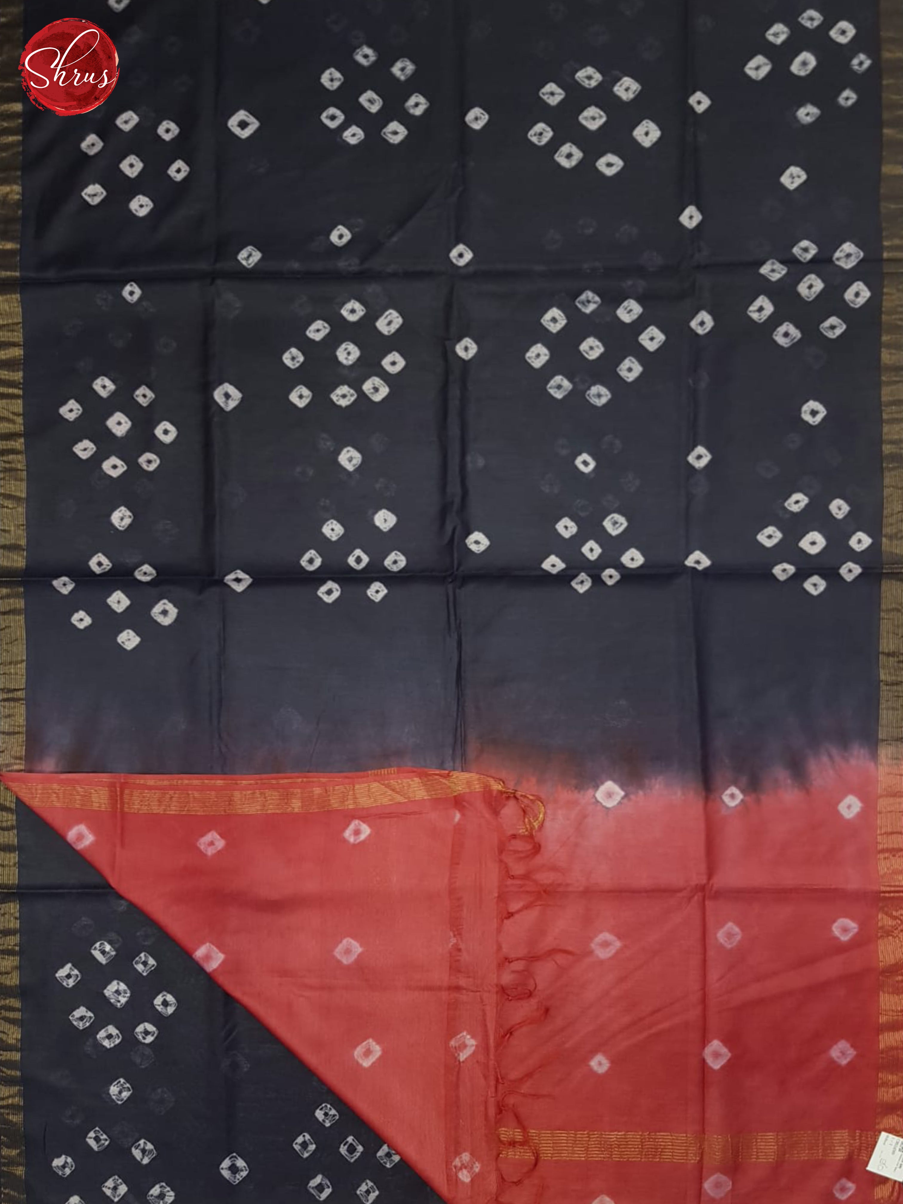 Blue And Red-Shibori Saree - Shop on ShrusEternity.com