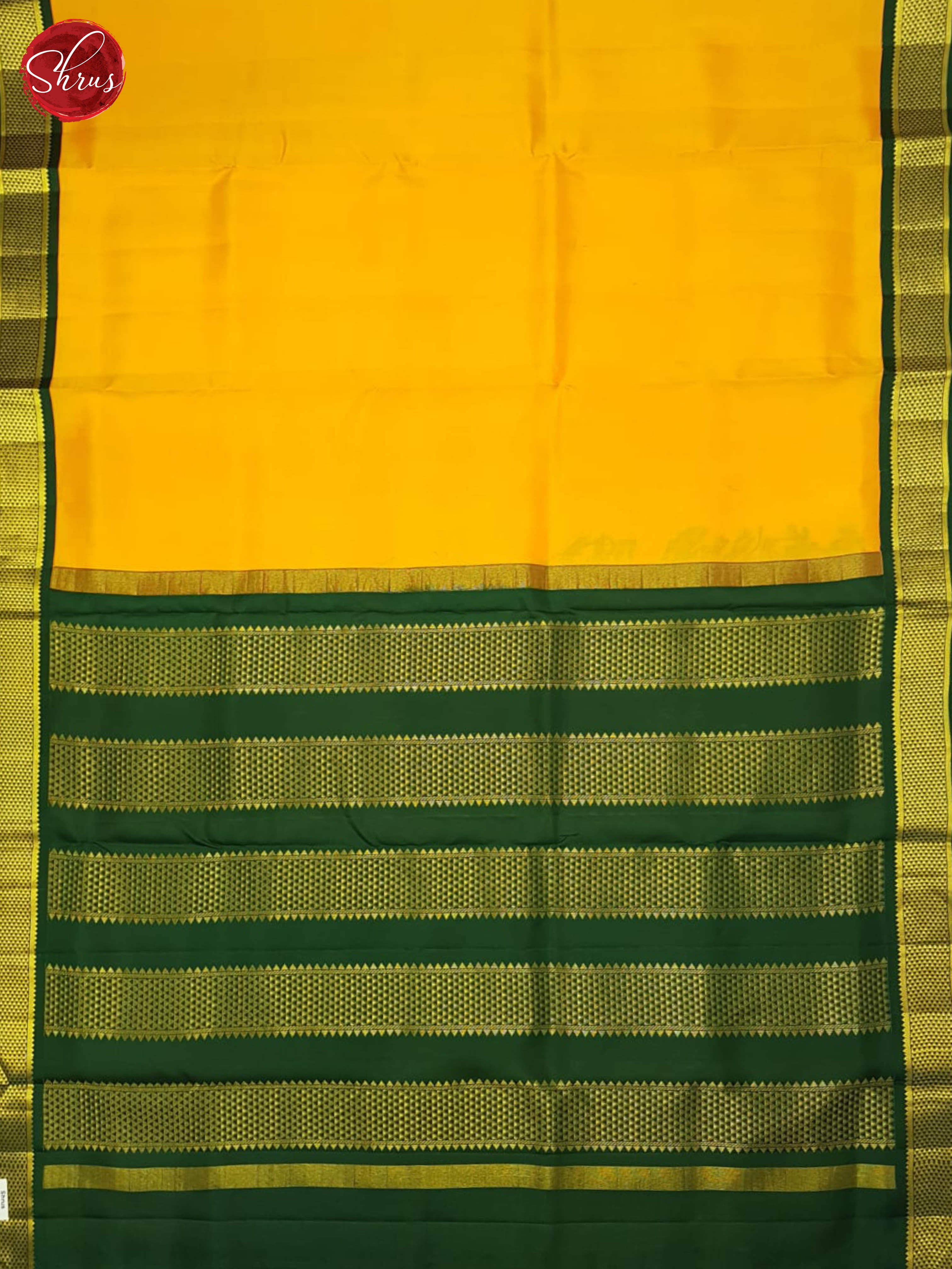 Yellow And Green- Kanchipuram Madisar Silk Saree - Shop on ShrusEternity.com