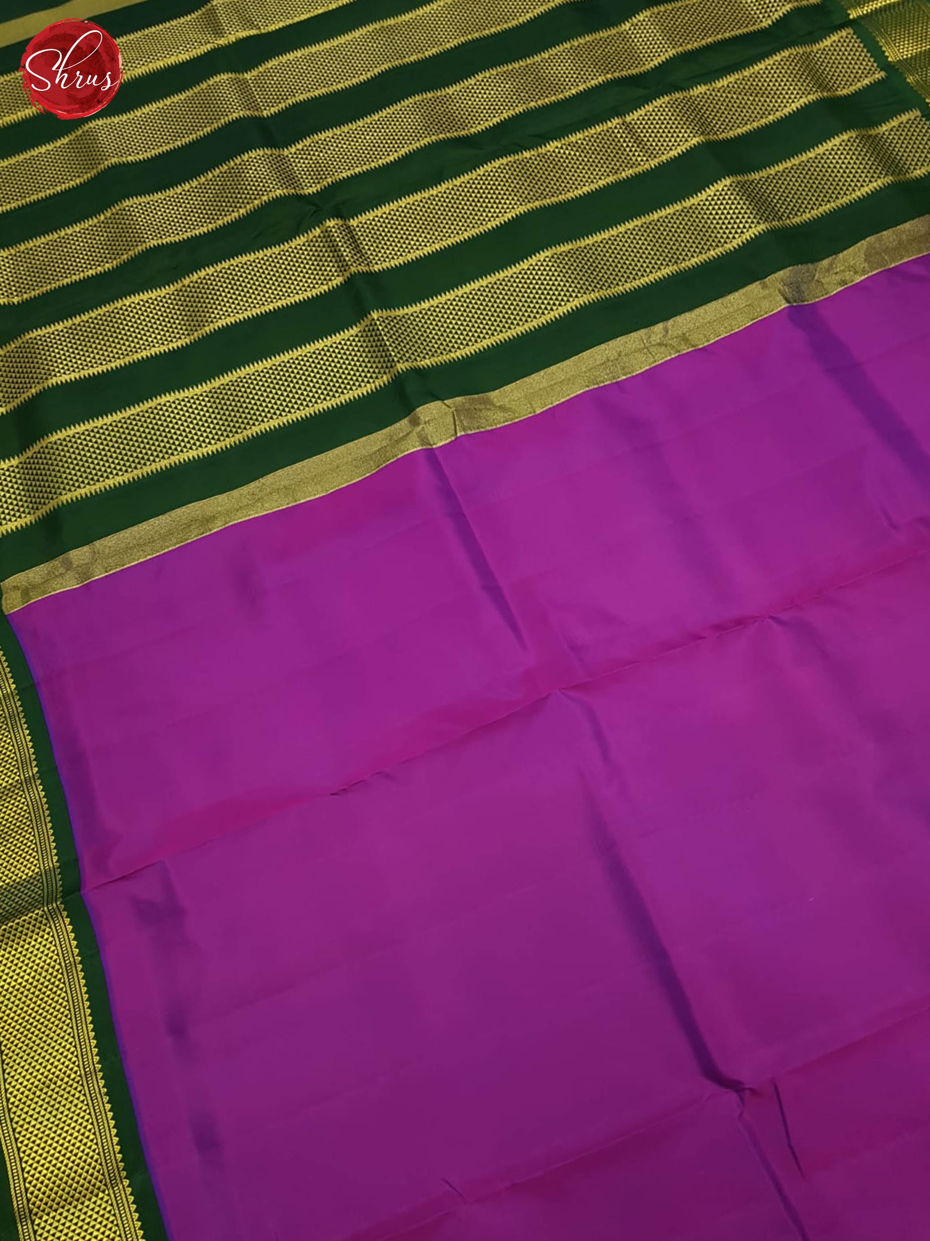 Purple And Green- Kanchipuram Madisar Silk Saree - Shop on ShrusEternity.com