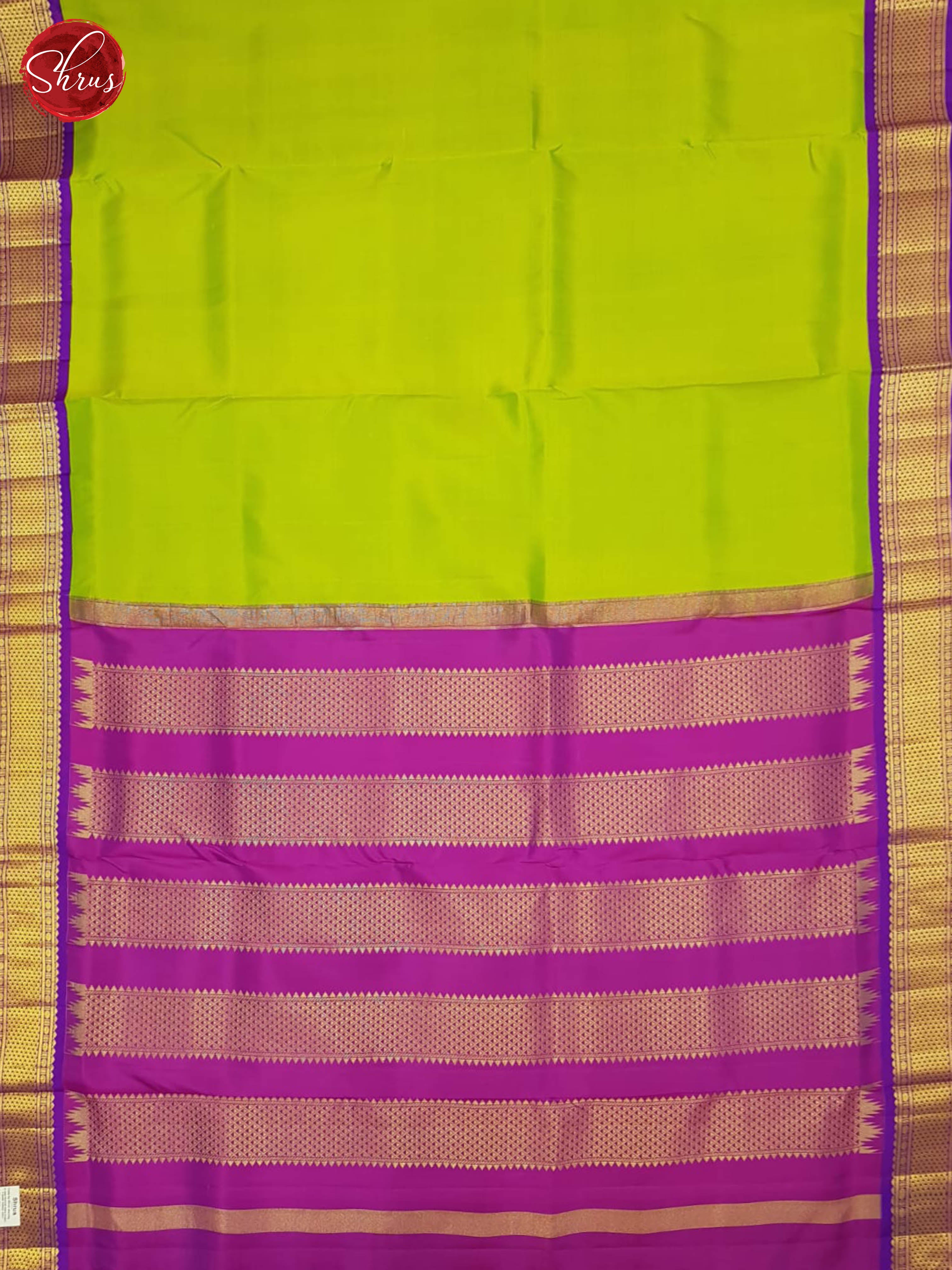 Green And Purple- Kanchipuram Madisar Silk Saree - Shop on ShrusEternity.com