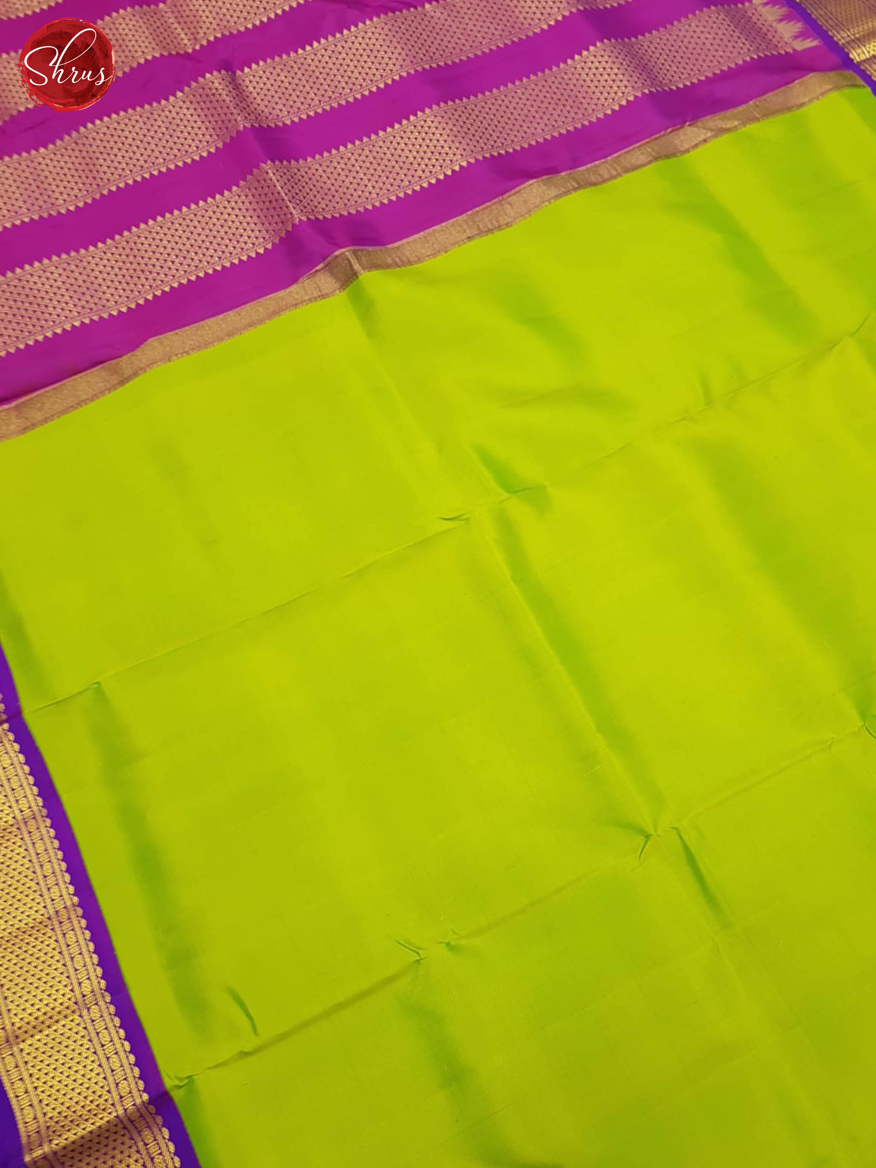 Green And Purple- Kanchipuram Madisar Silk Saree - Shop on ShrusEternity.com