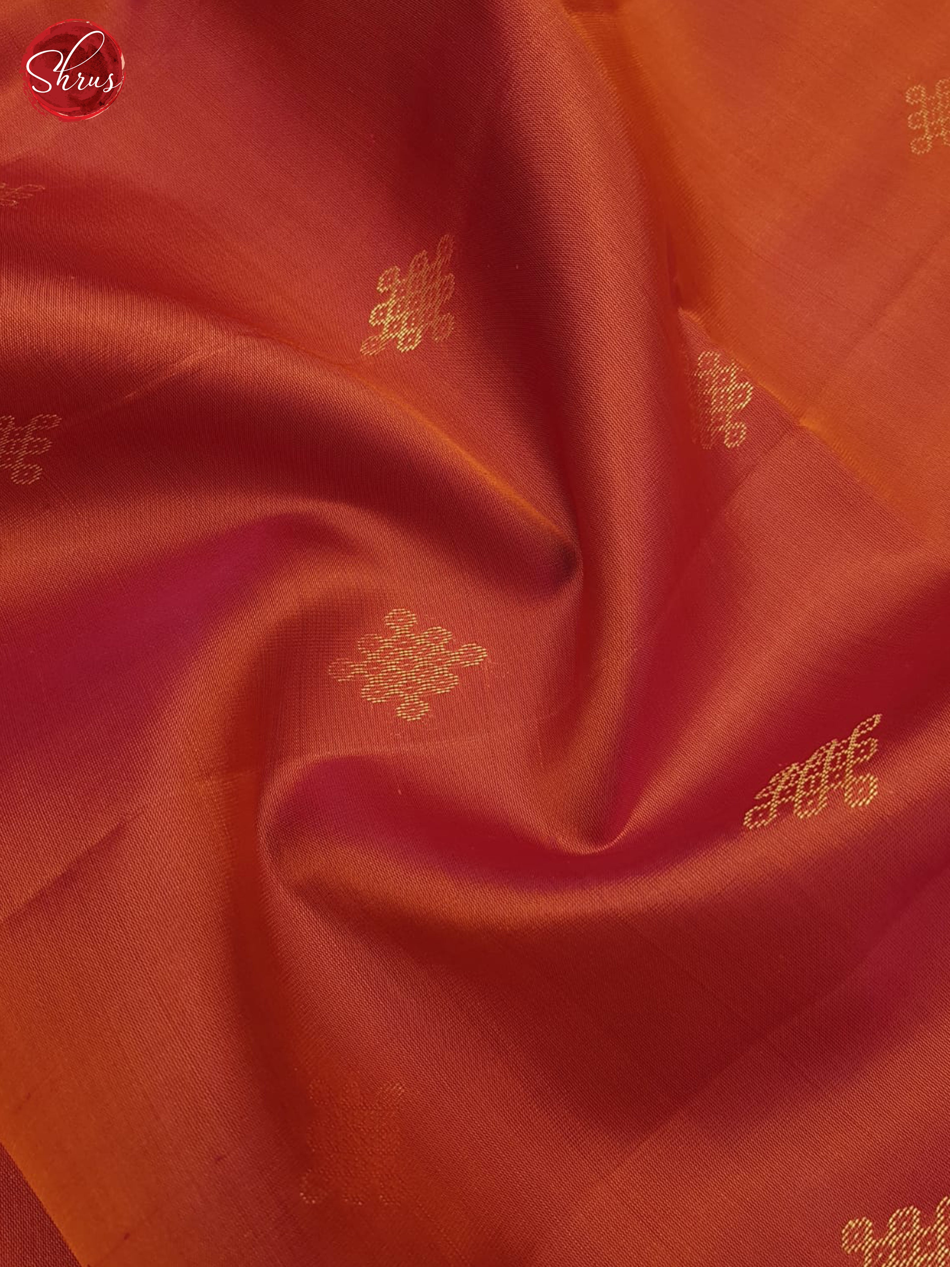 Orange And Green- Soft Silk Saree - Shop on ShrusEternity.com