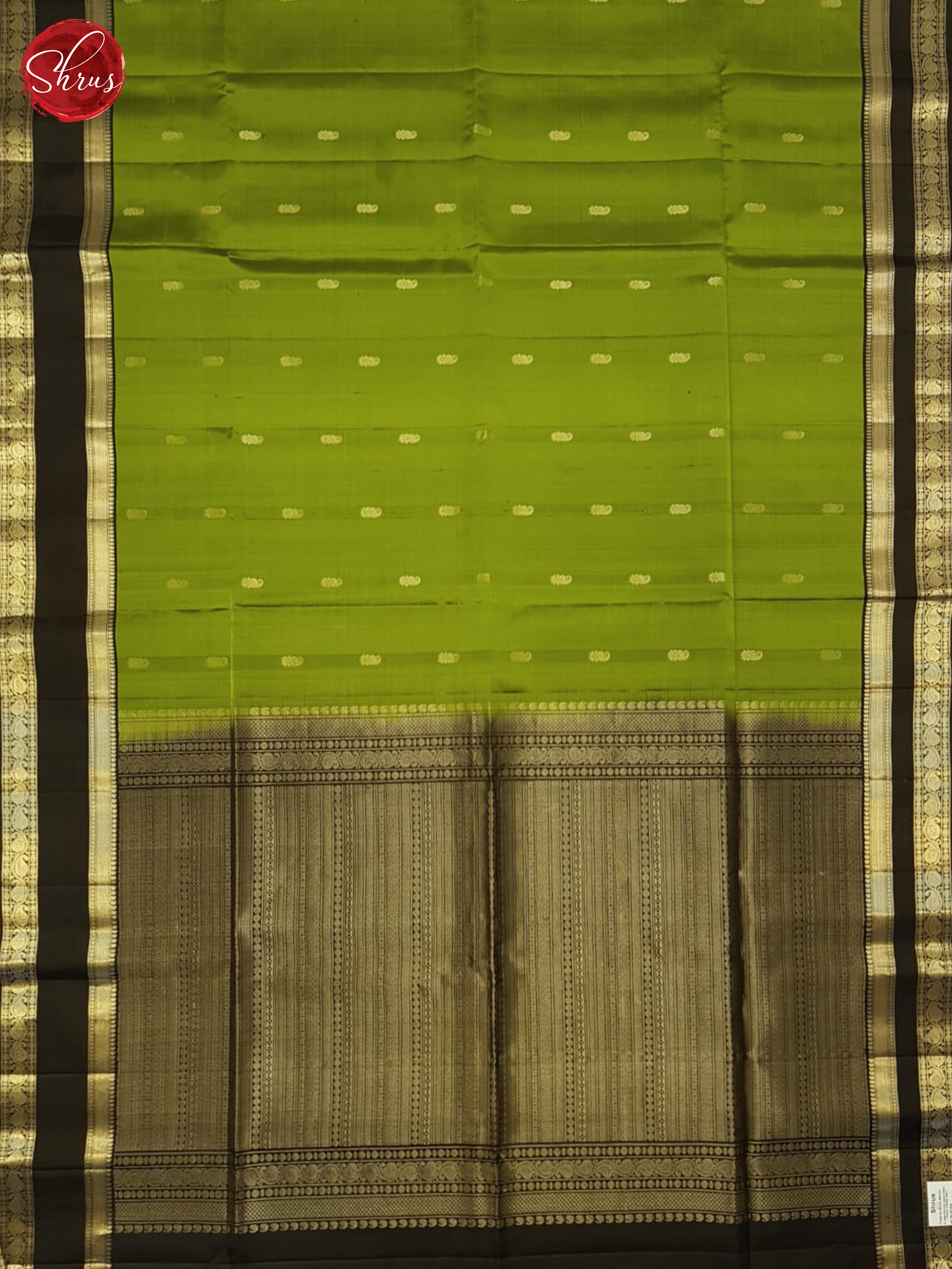 Green And Black- Soft Silk Saree - Shop on ShrusEternity.com