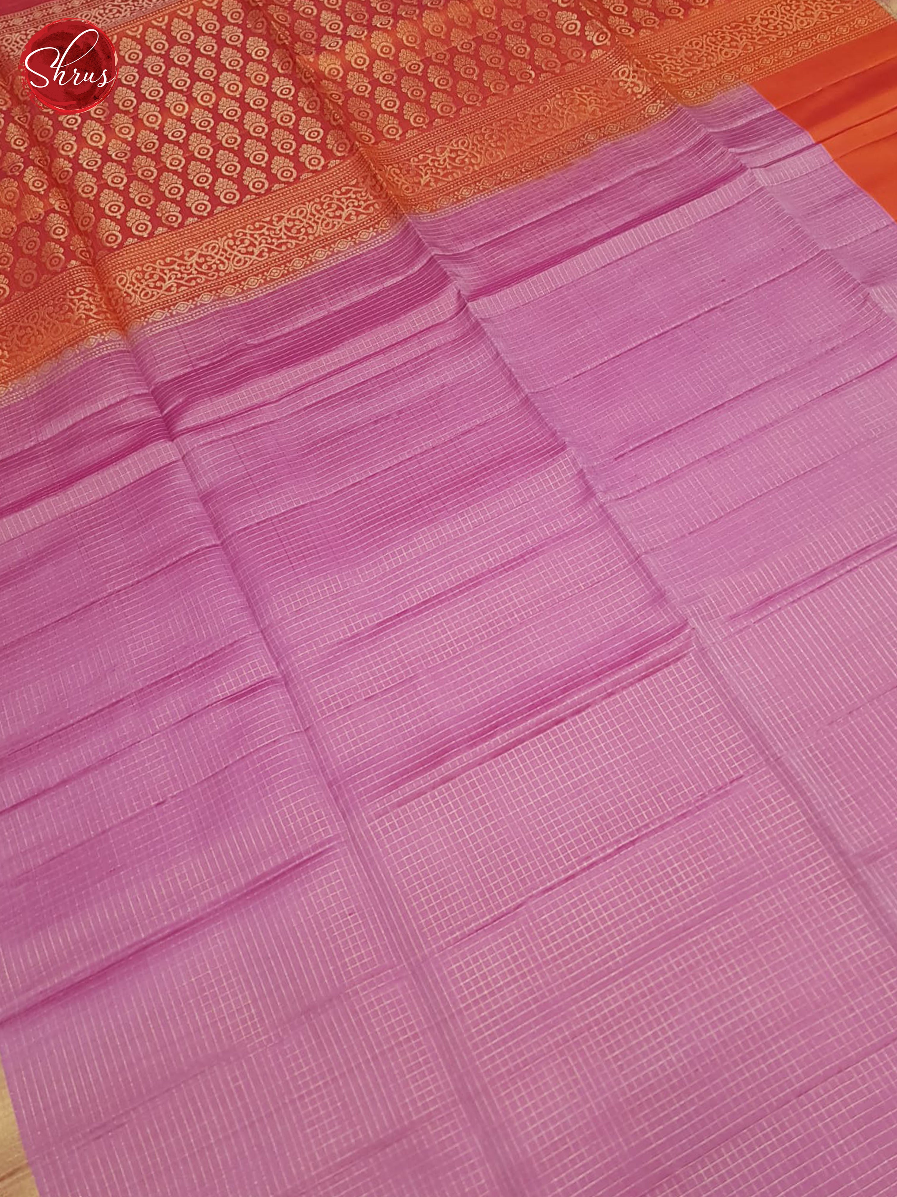 Pink And Orange- Soft Silk Saree - Shop on ShrusEternity.com