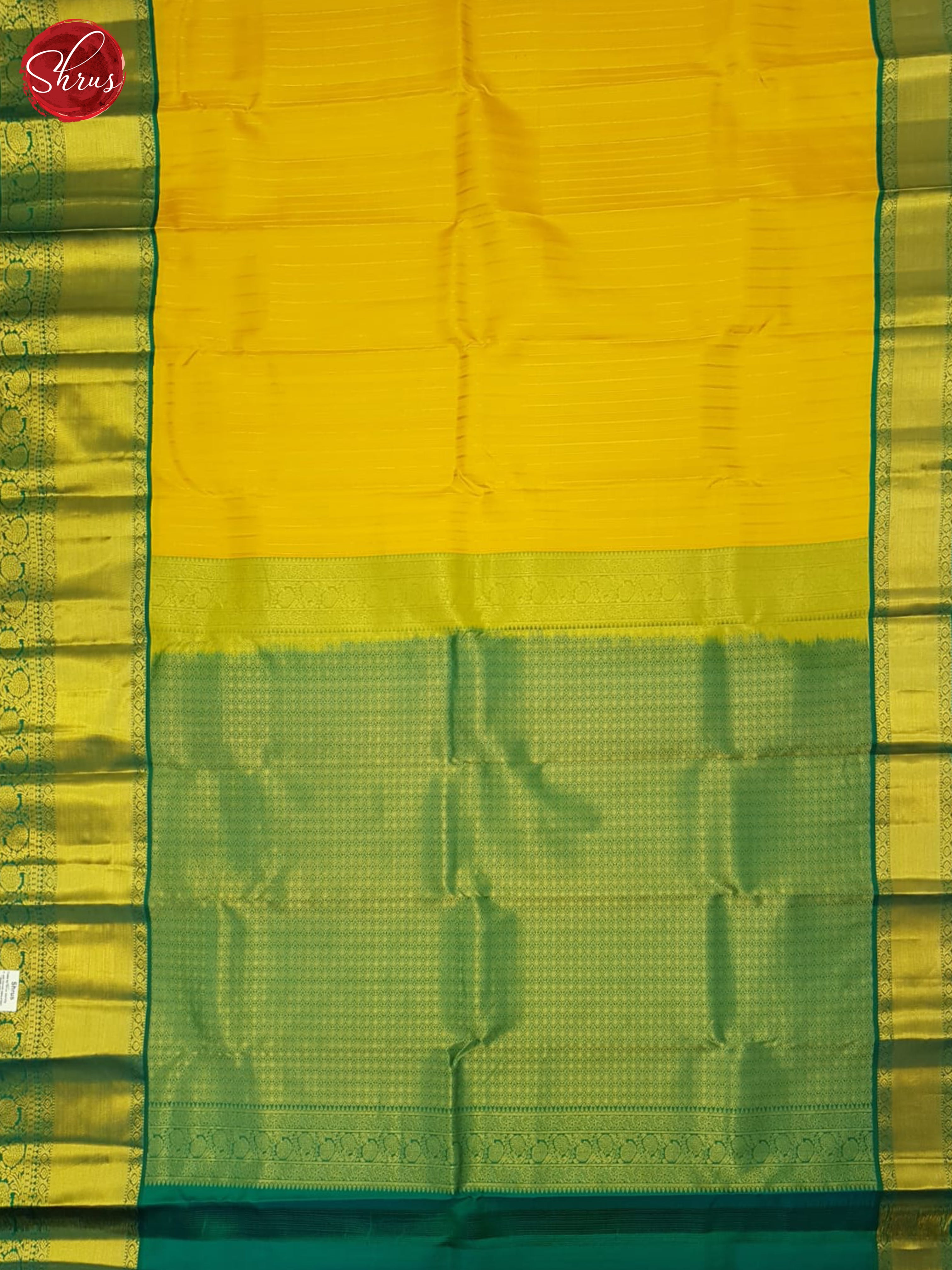 Mambala Yellow And Green- Kanchipuram Silk Saree - Shop on ShrusEternity.com