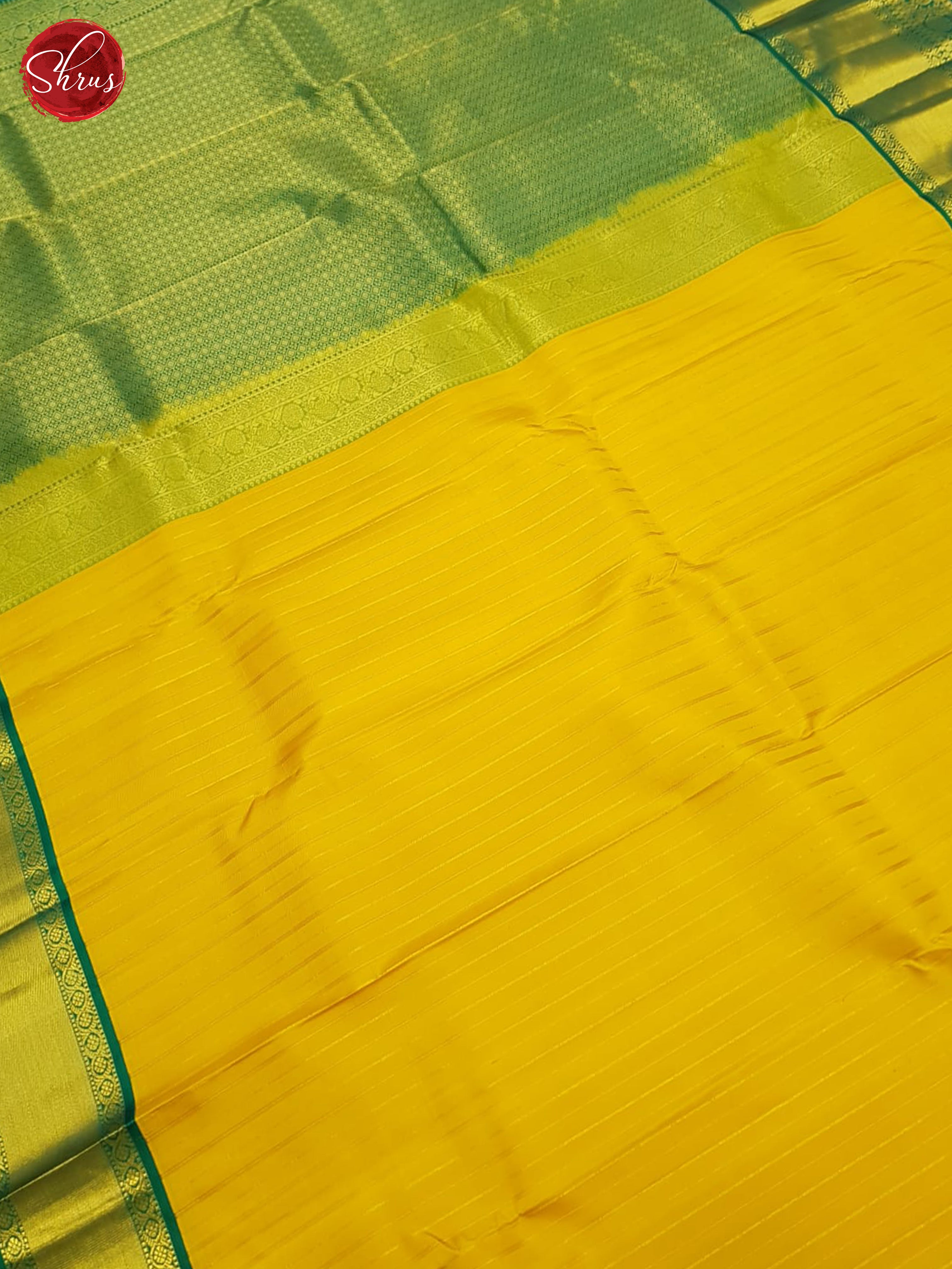 Mambala Yellow And Green- Kanchipuram Silk Saree - Shop on ShrusEternity.com