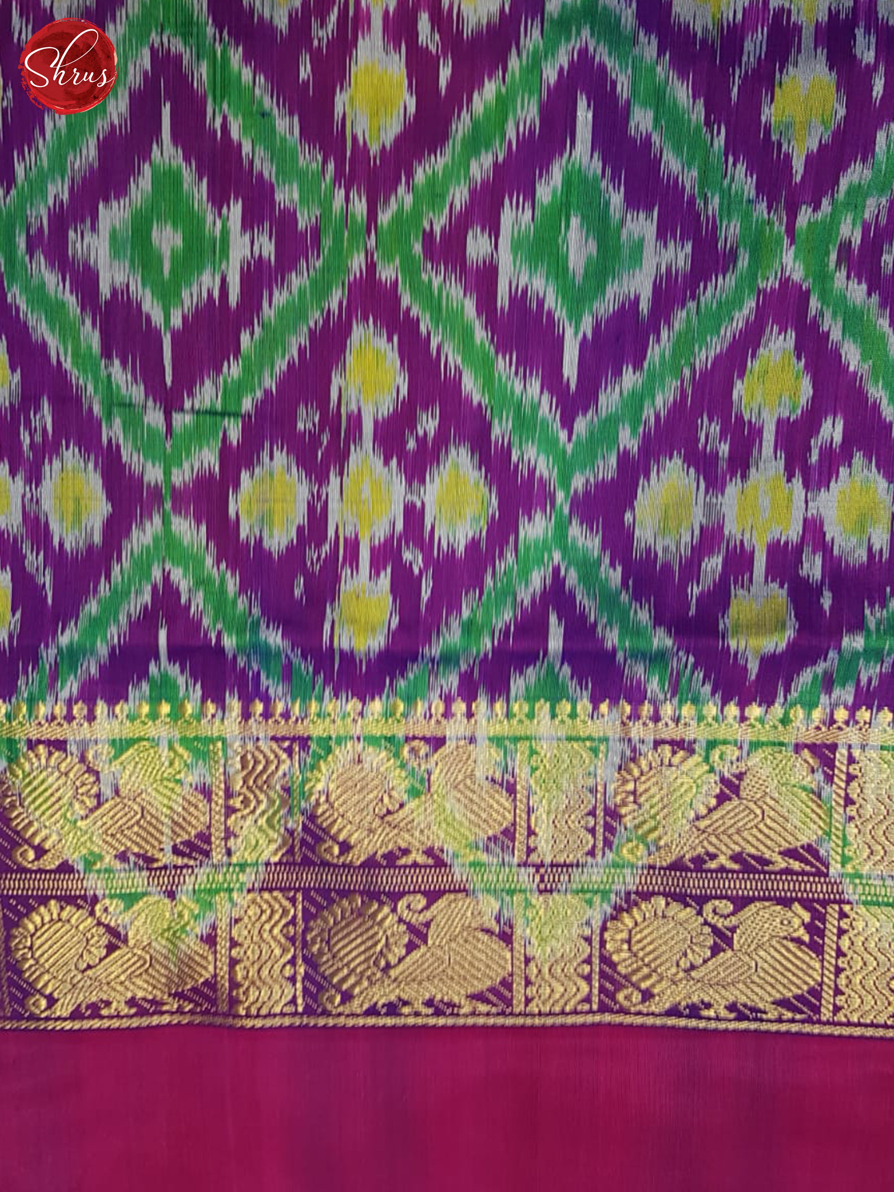 Green And Purple-Ikkat Silk Saree - Shop on ShrusEternity.com