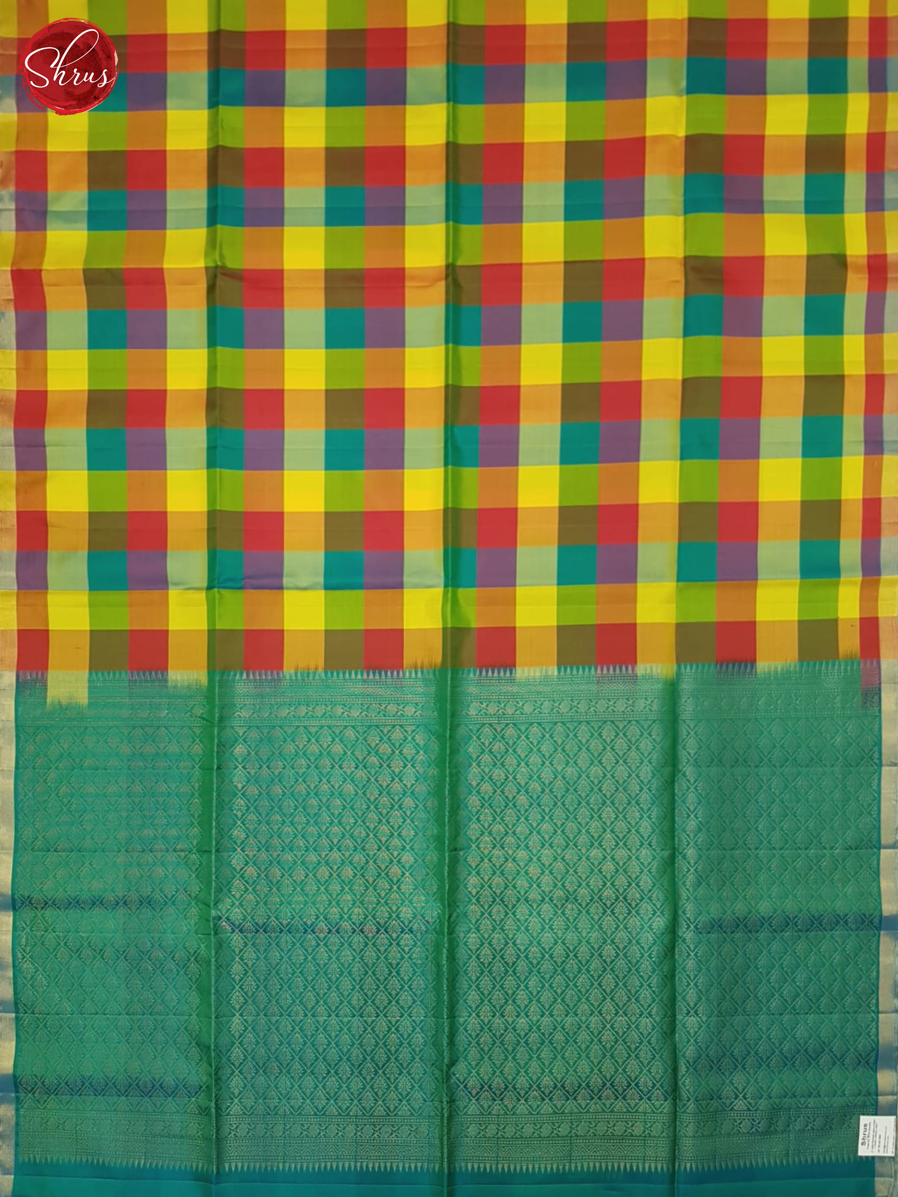 Multi And Green- Soft Silk Sareee - Shop on ShrusEternity.com