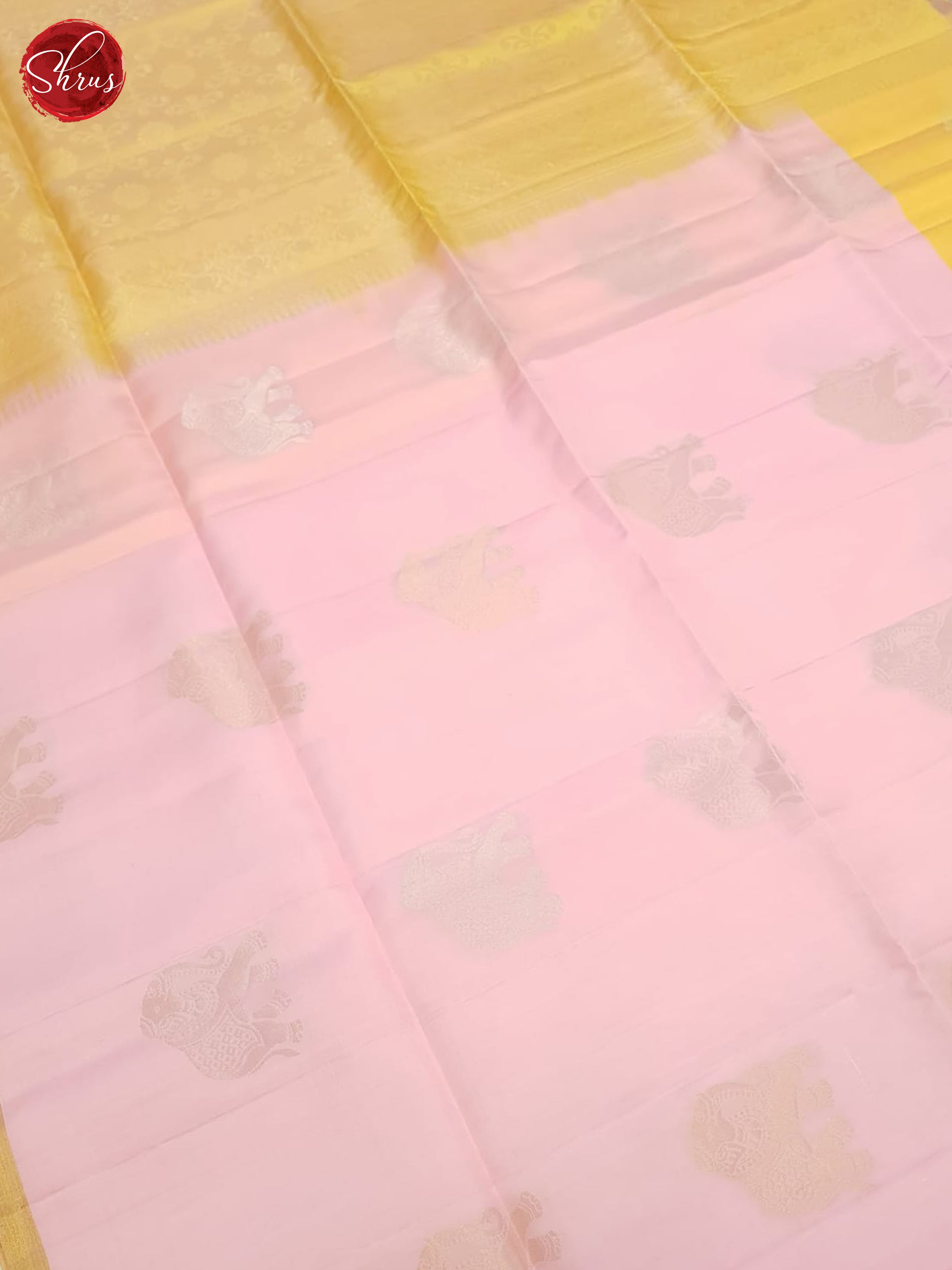 Pink And Yellow- soft silk saree - Shop on ShrusEternity.com