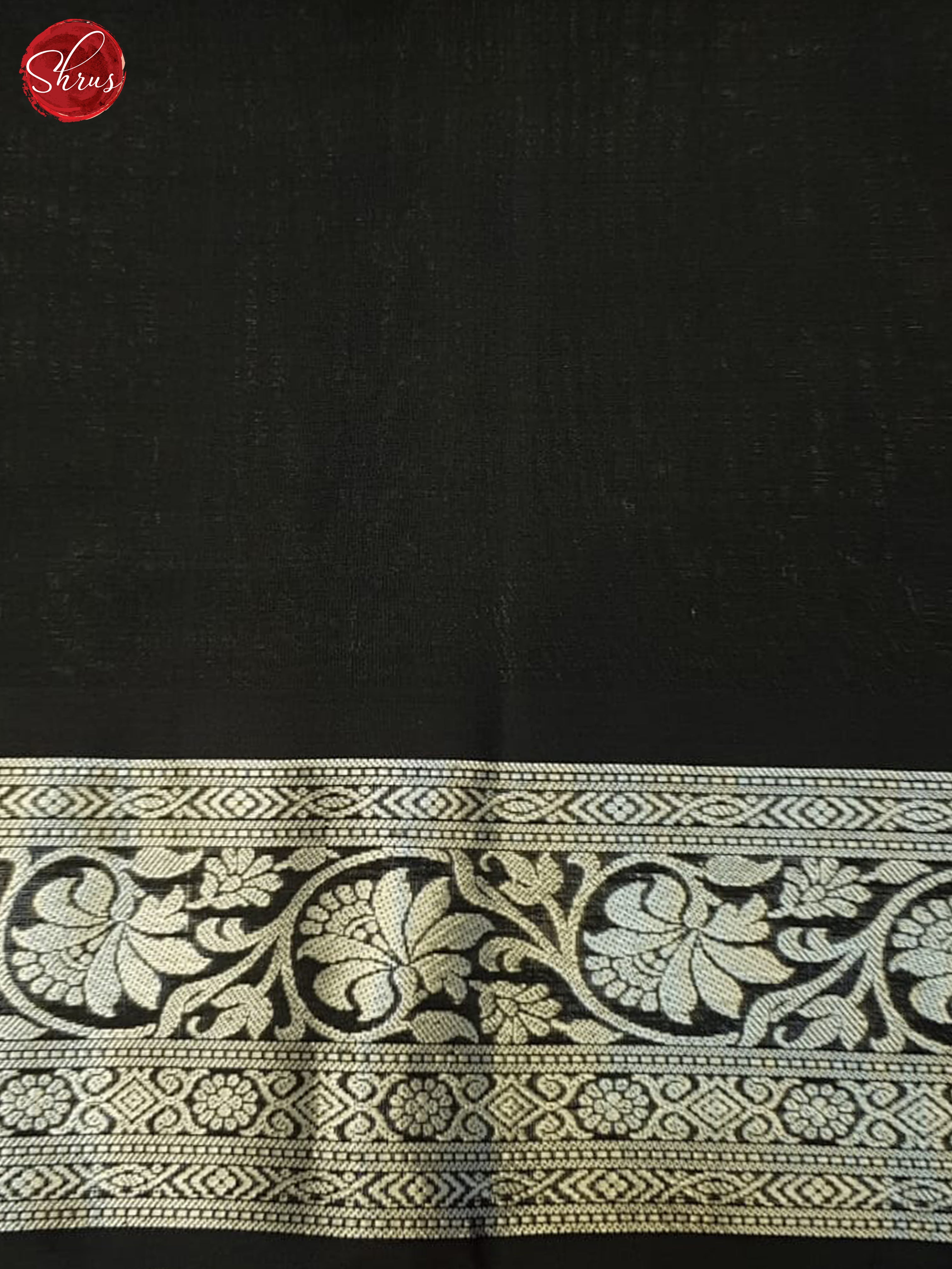 Cream And Black- Soft Sil k Saree - Shop on ShrusEternity.com