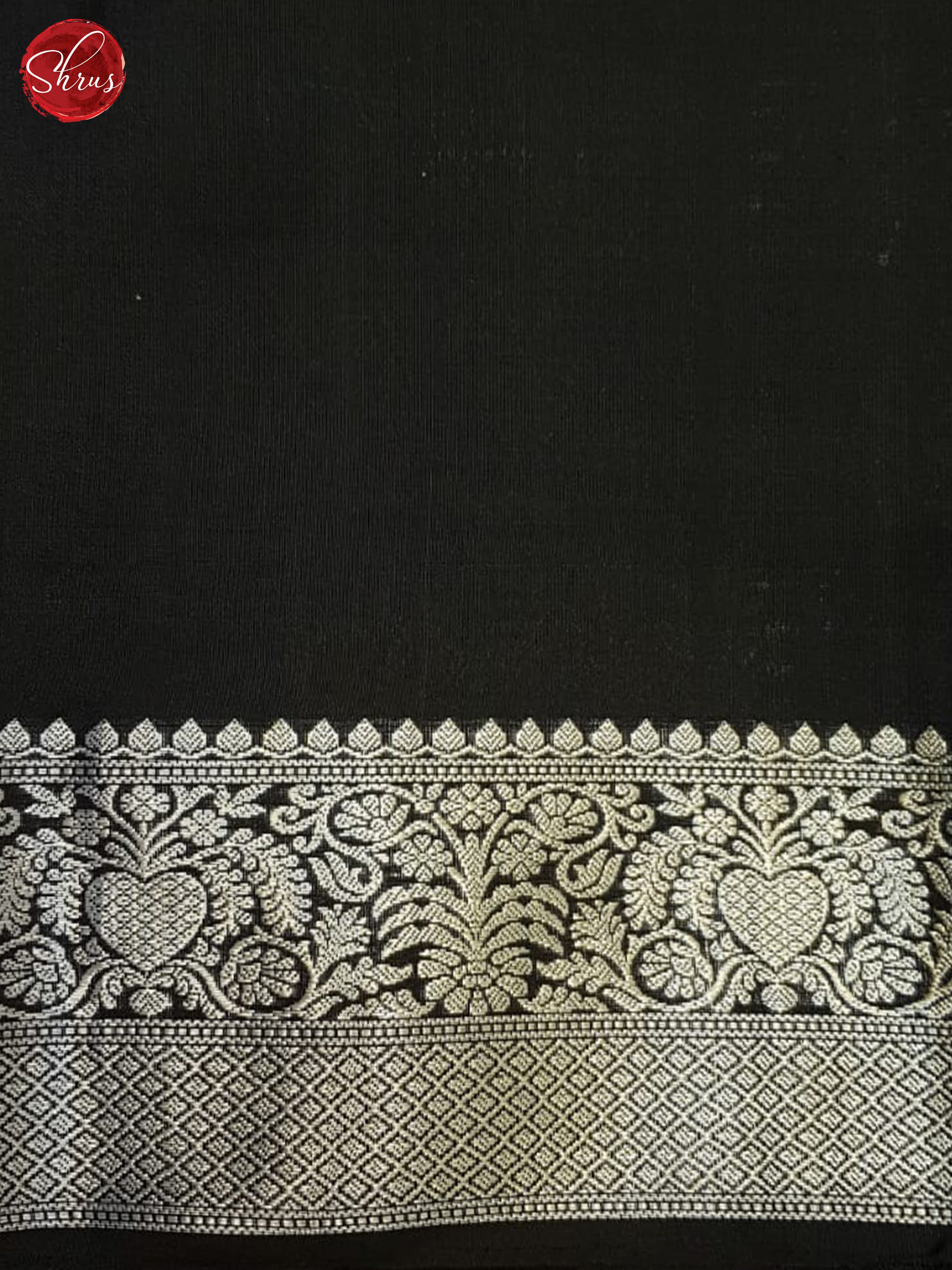 Cream And Black- Soft Silk Saree - Shop on ShrusEternity.com