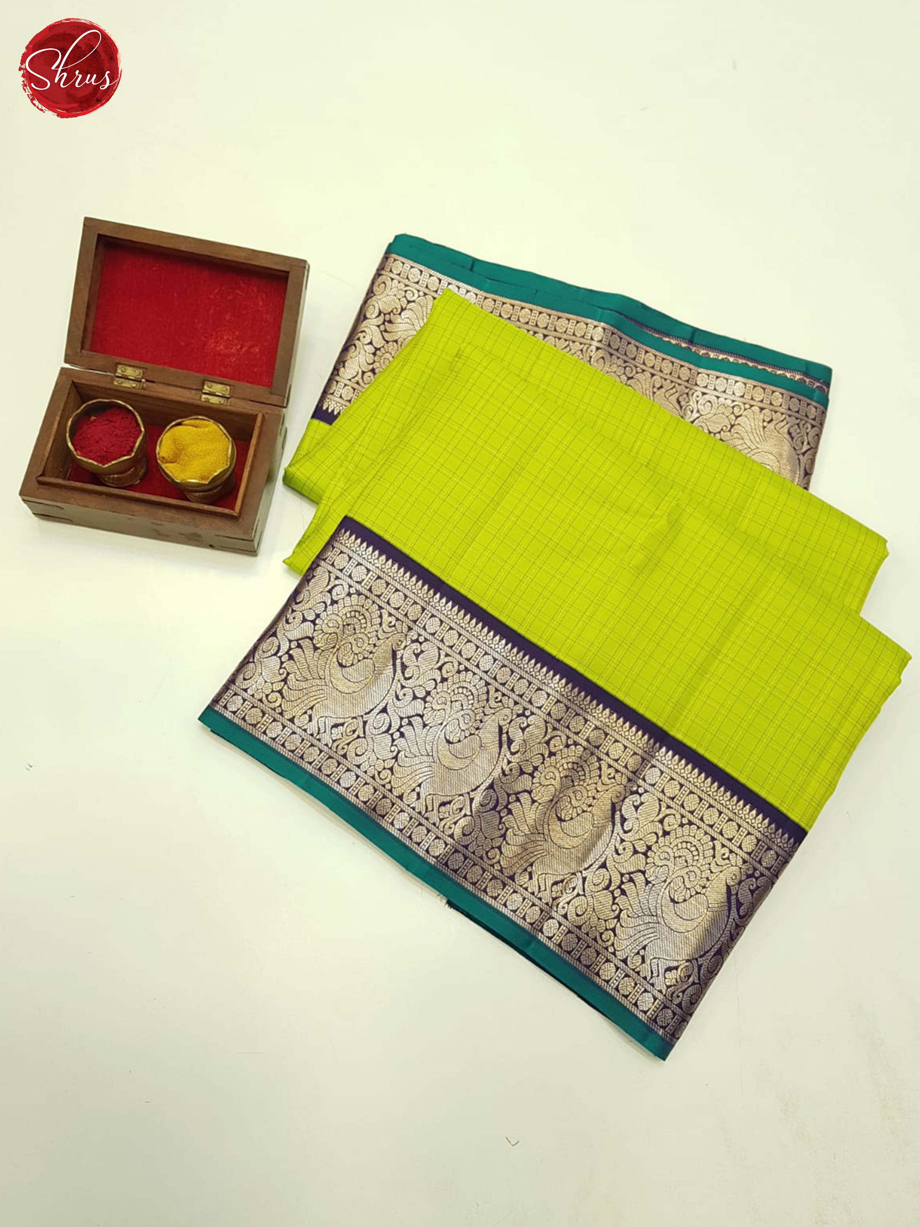 Green And Blue- kanchipuram Silk Saree - Shop on ShrusEternity.com