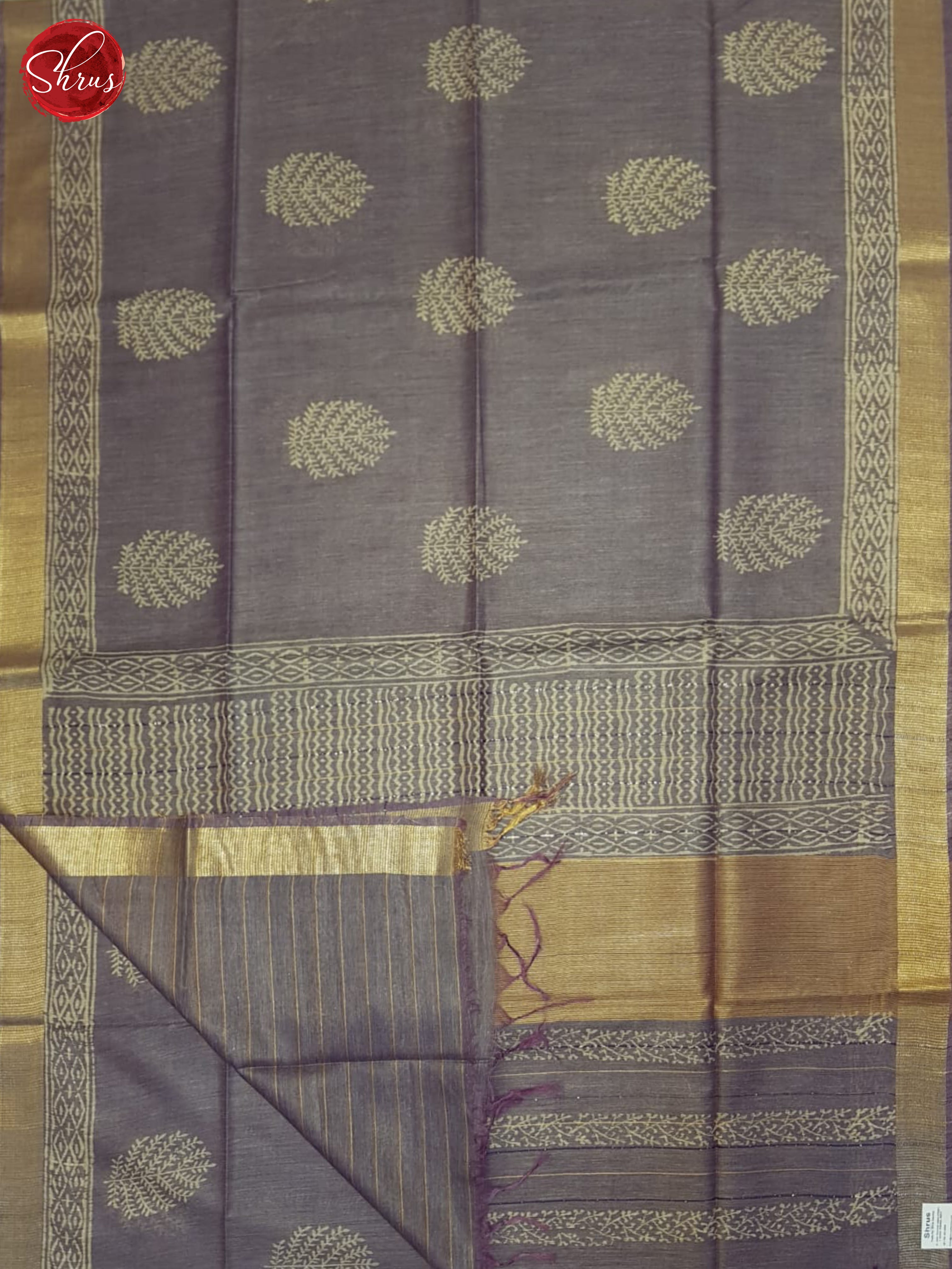 Dusty Lavender(Single Tone)- Semi Gicha Saree - Shop on ShrusEternity.com