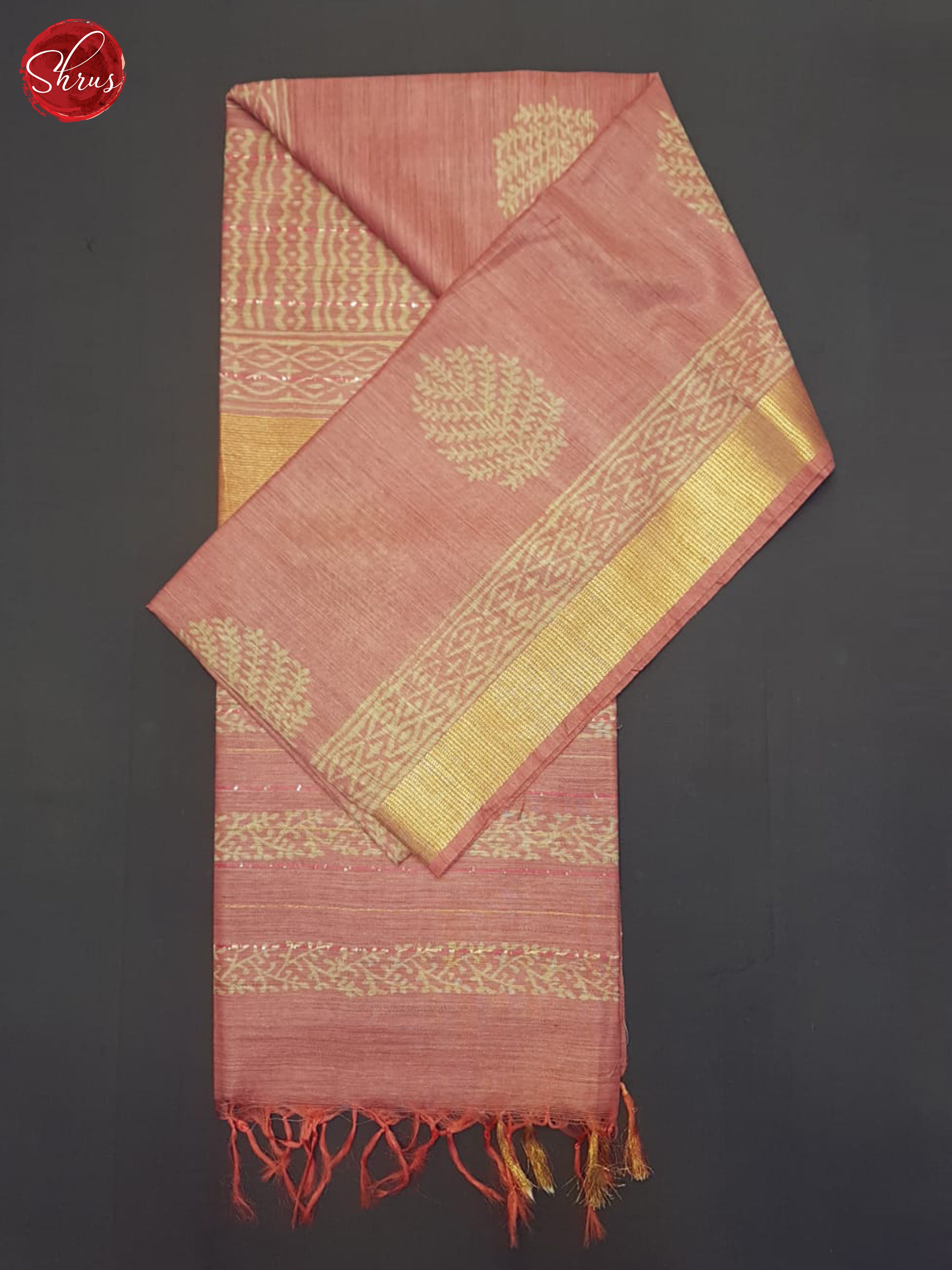 Pink(Single Tone)- Semi Gicha Saree - Shop on ShrusEternity.com