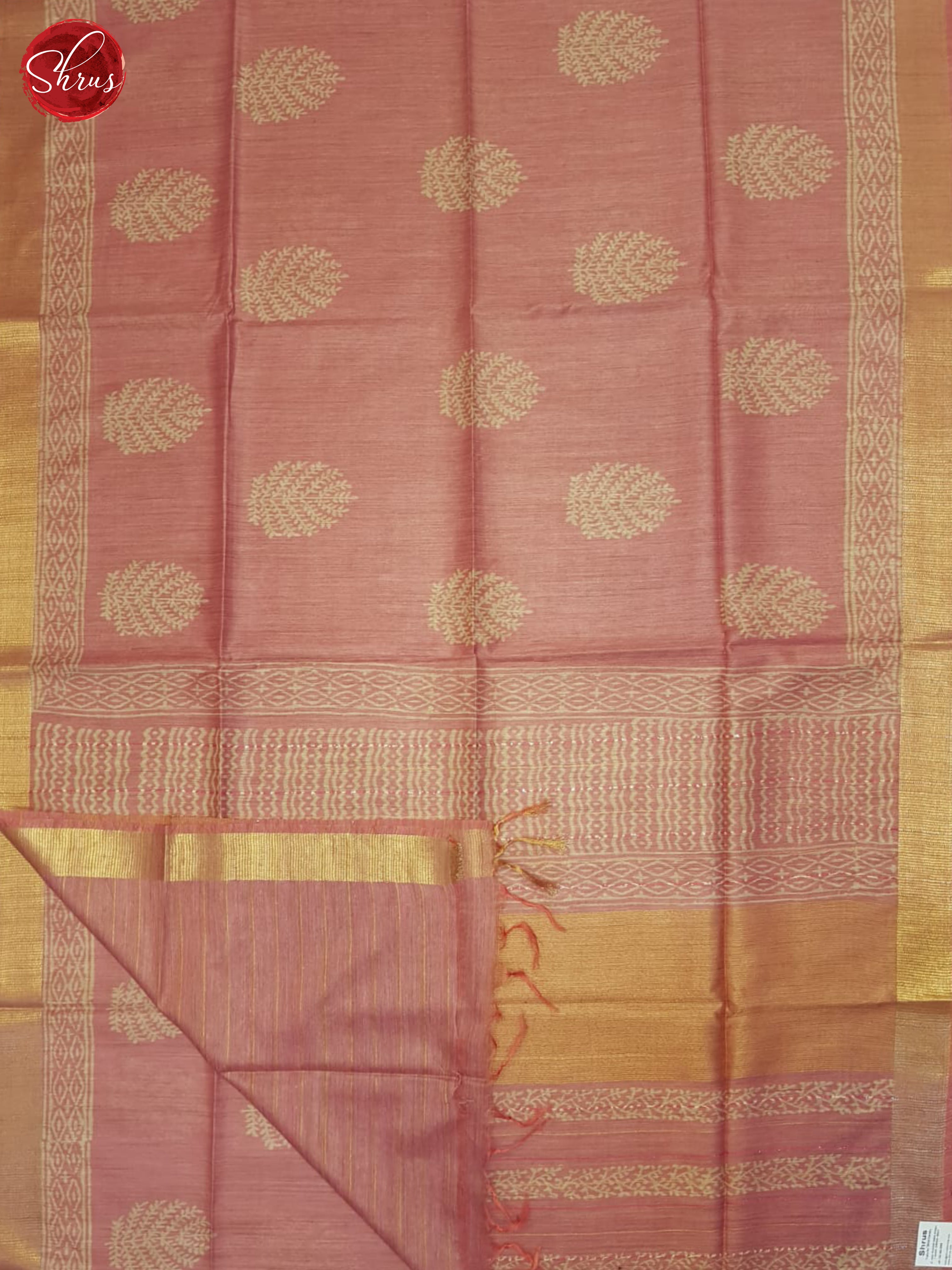 Pink(Single Tone)- Semi Gicha Saree - Shop on ShrusEternity.com